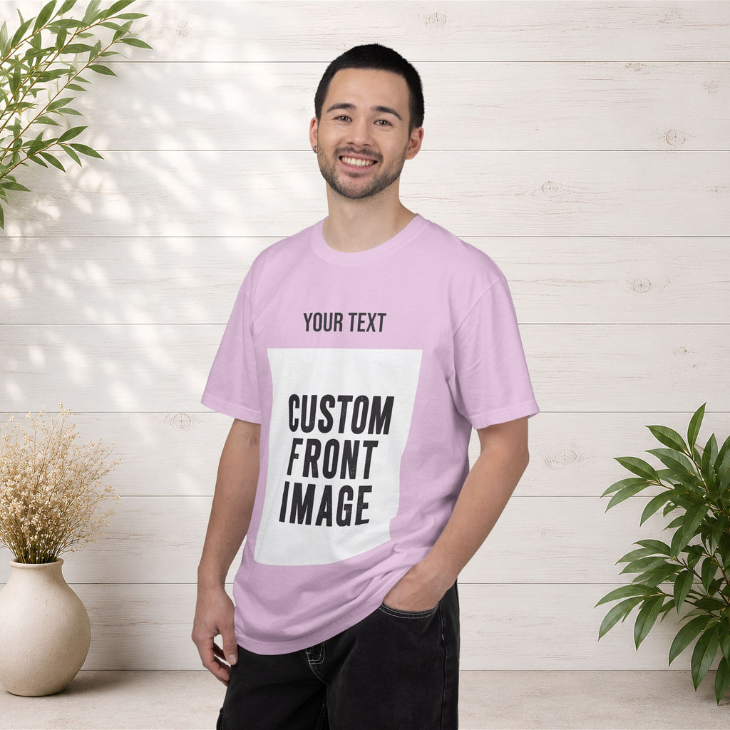 Custom Front Portrait Print T-Shirt — Personalized Text & Image Tee
