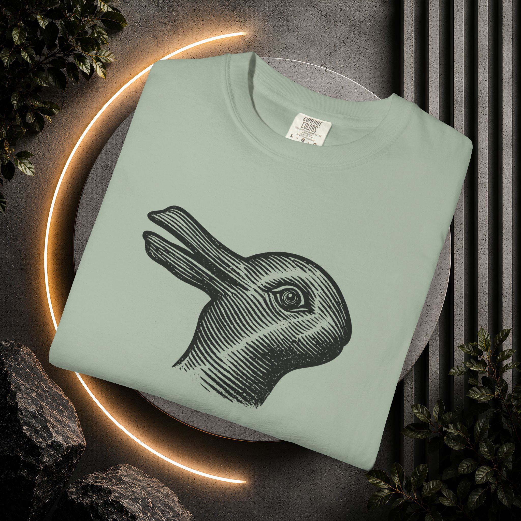 Vintage Optical Illusion Rabbit-Duck T-Shirt