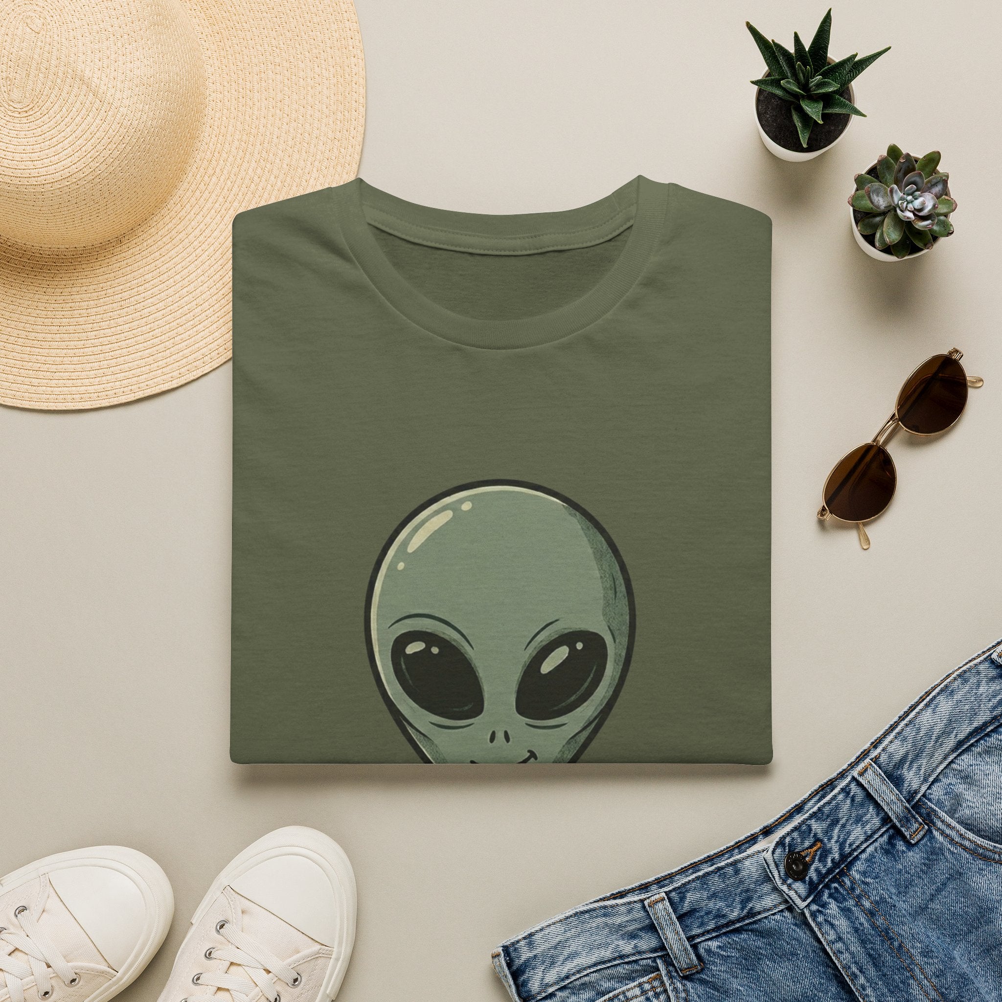 Alien Head This Is My Human Costume T-Shirt | Funny Extraterrestrial Design