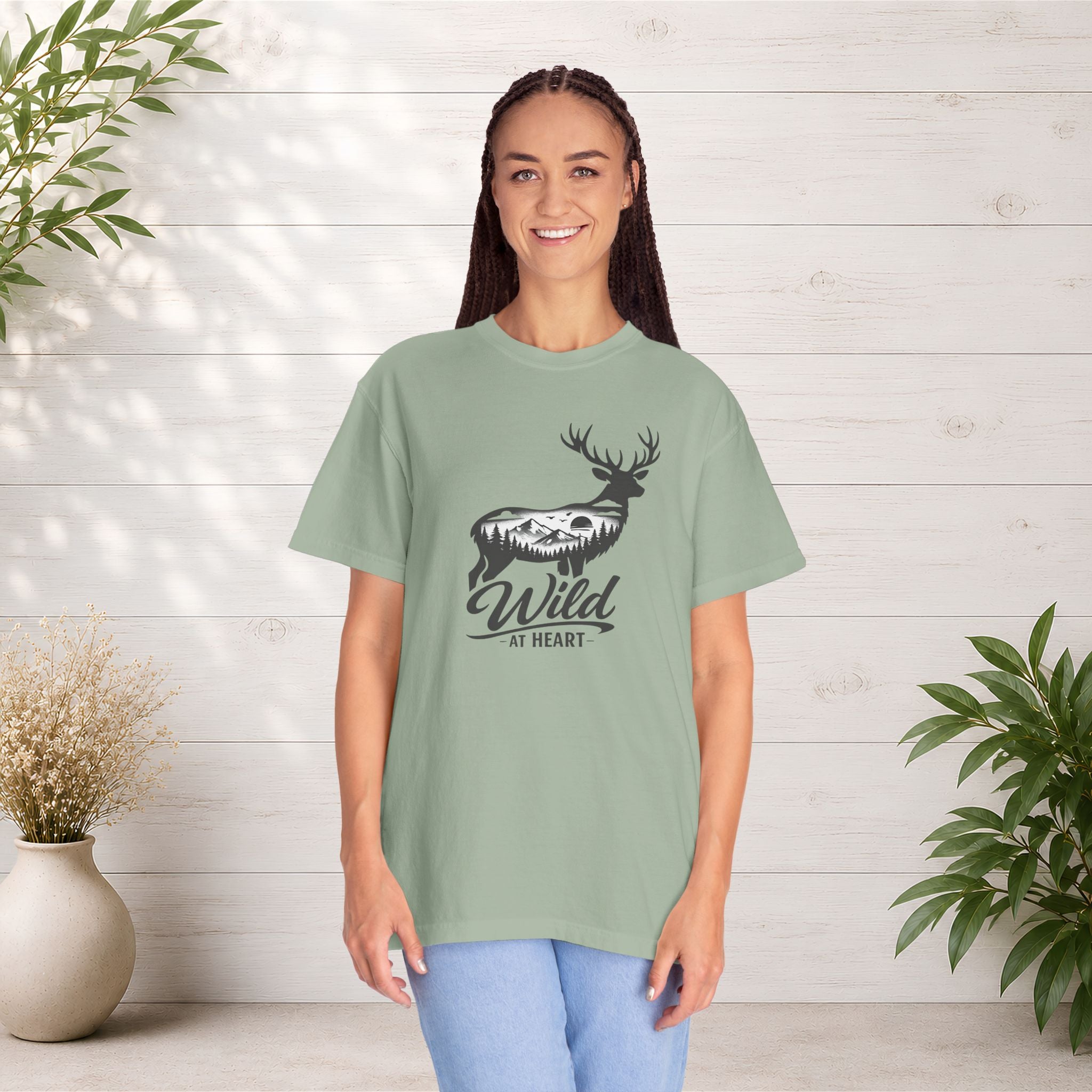 Wild at Heart Deer T-Shirt — Rustic Outdoors Graphic Tee