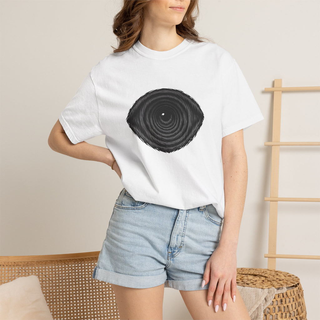 Tree Ring Eye Graphic T-Shirt — Nature-Inspired Minimalist Tee