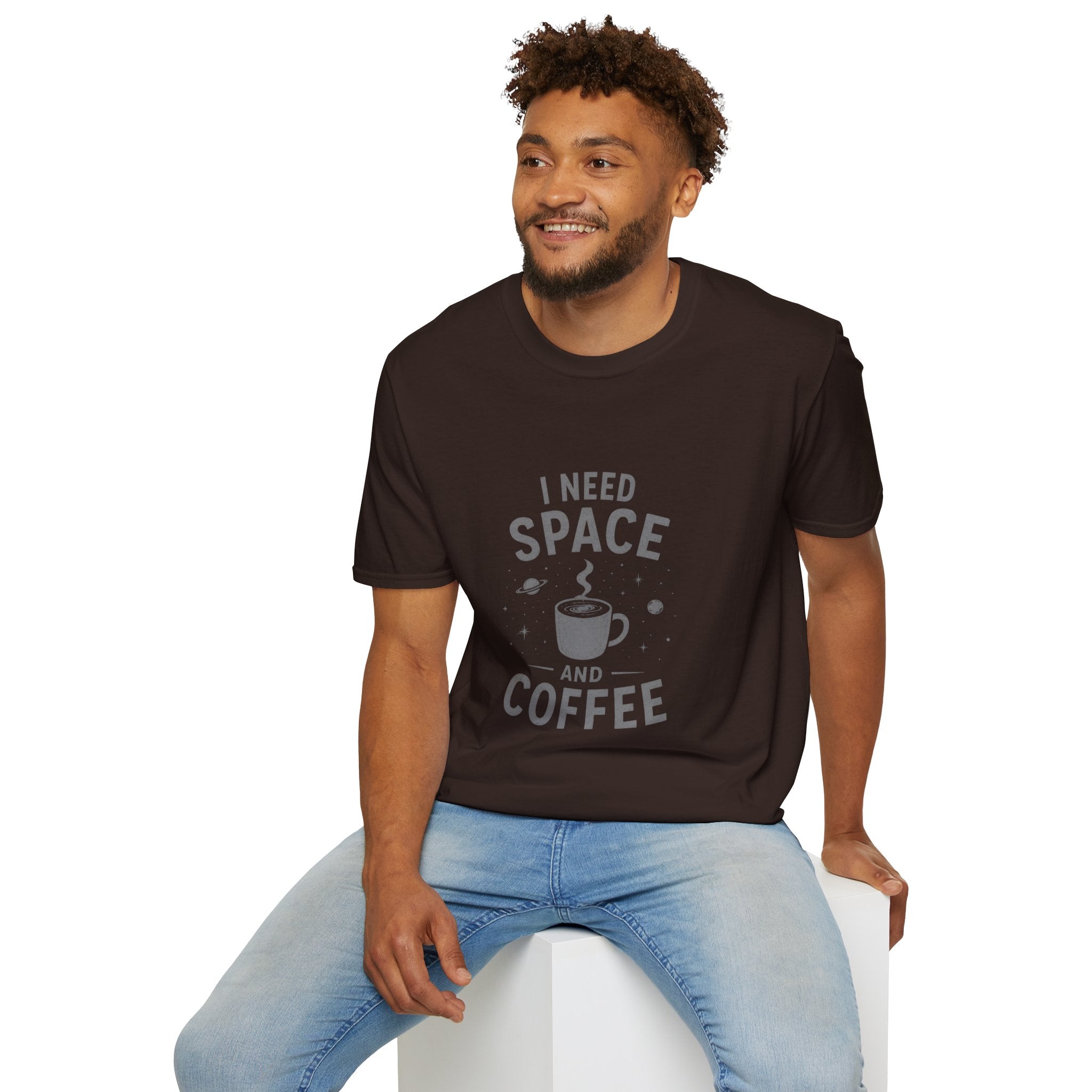 I Need Space and Coffee T-Shirt | Space Coffee Graphic Tee