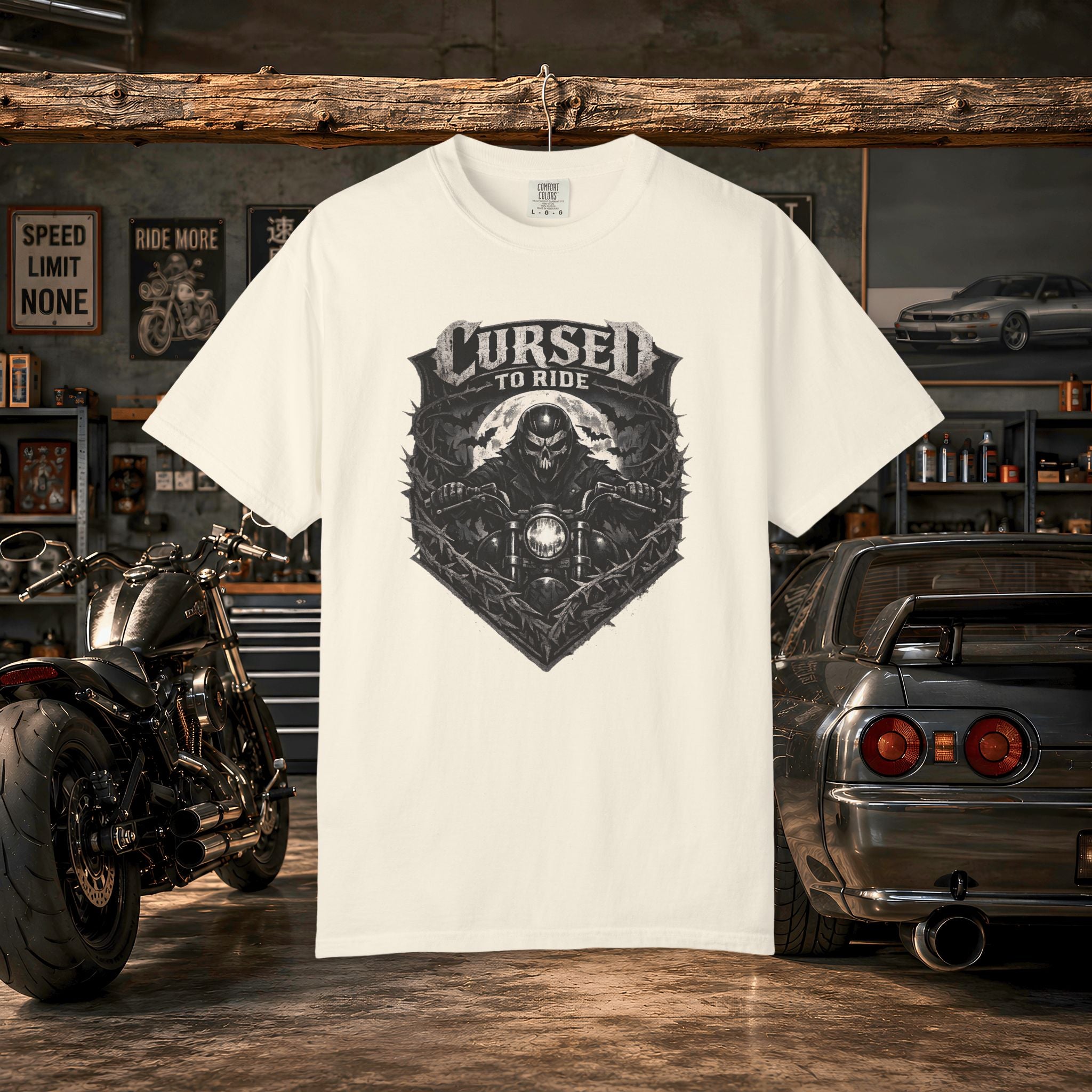 Cursed to Ride Motorcycle Graphic T-Shirt