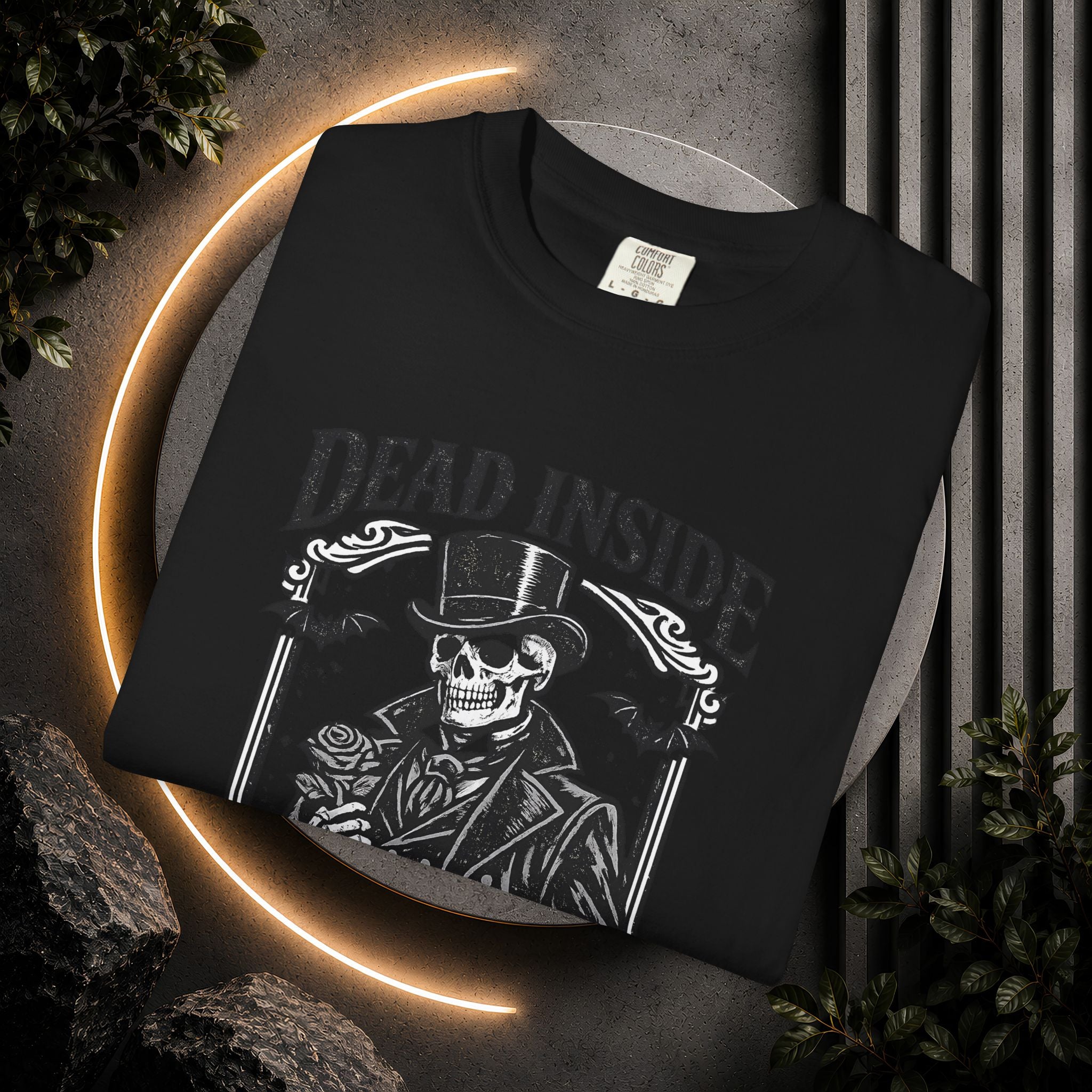 Dead Inside But Well Dressed T-Shirt — Gothic Skeleton Vintage Graphic Tee