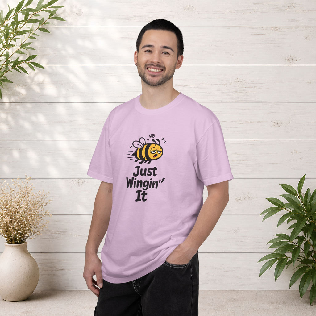 Just Wingin' It Bee T-Shirt — Funny Bee Graphic Tee
