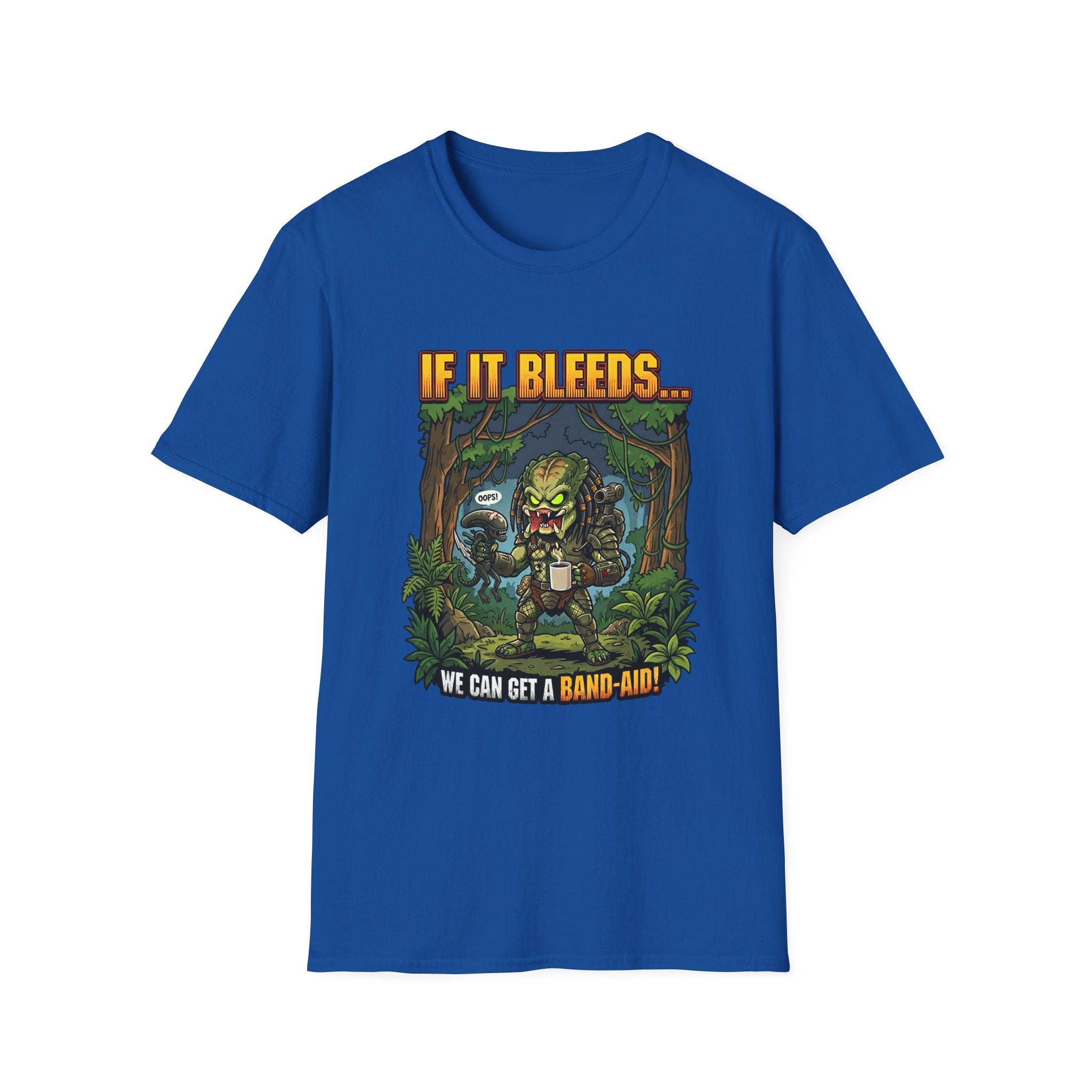 Predator "If It Bleeds" Forest Design T-Shirt | Horror Movie Character