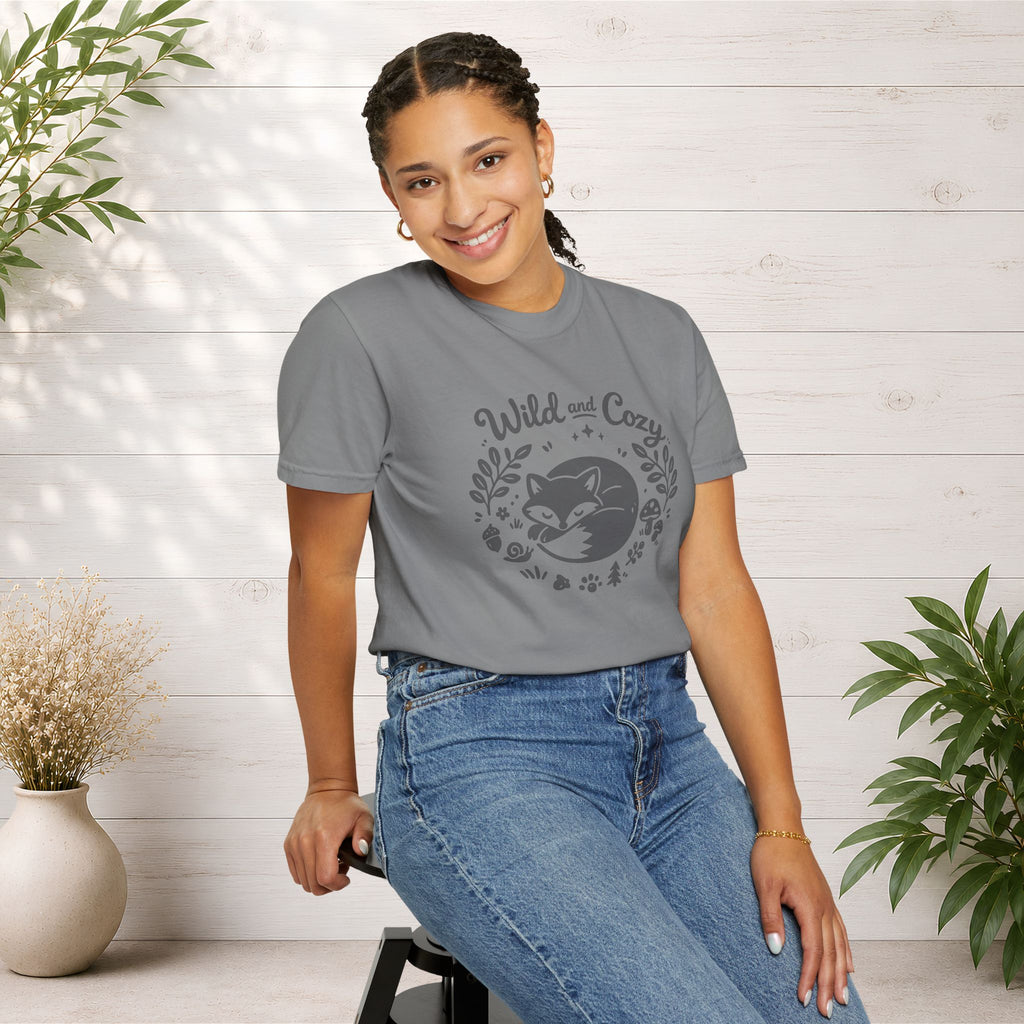 "Wild and Cozy" Fox Graphic T-Shirt