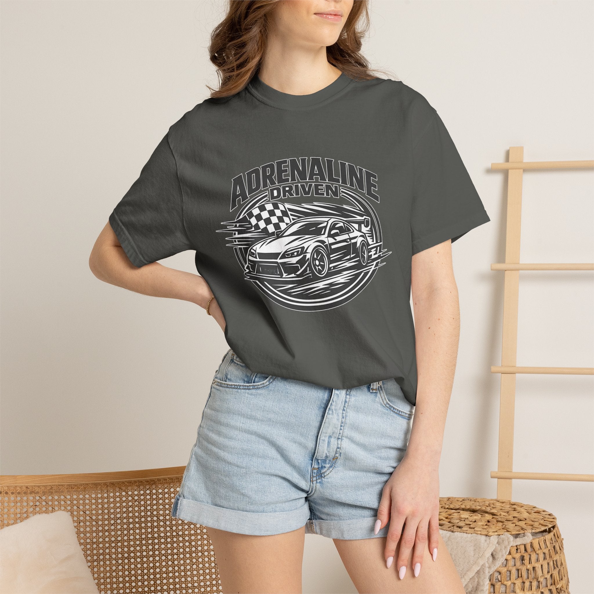 Adrenaline Driven Racing Tee — Street Race Car Graphic T-Shirt