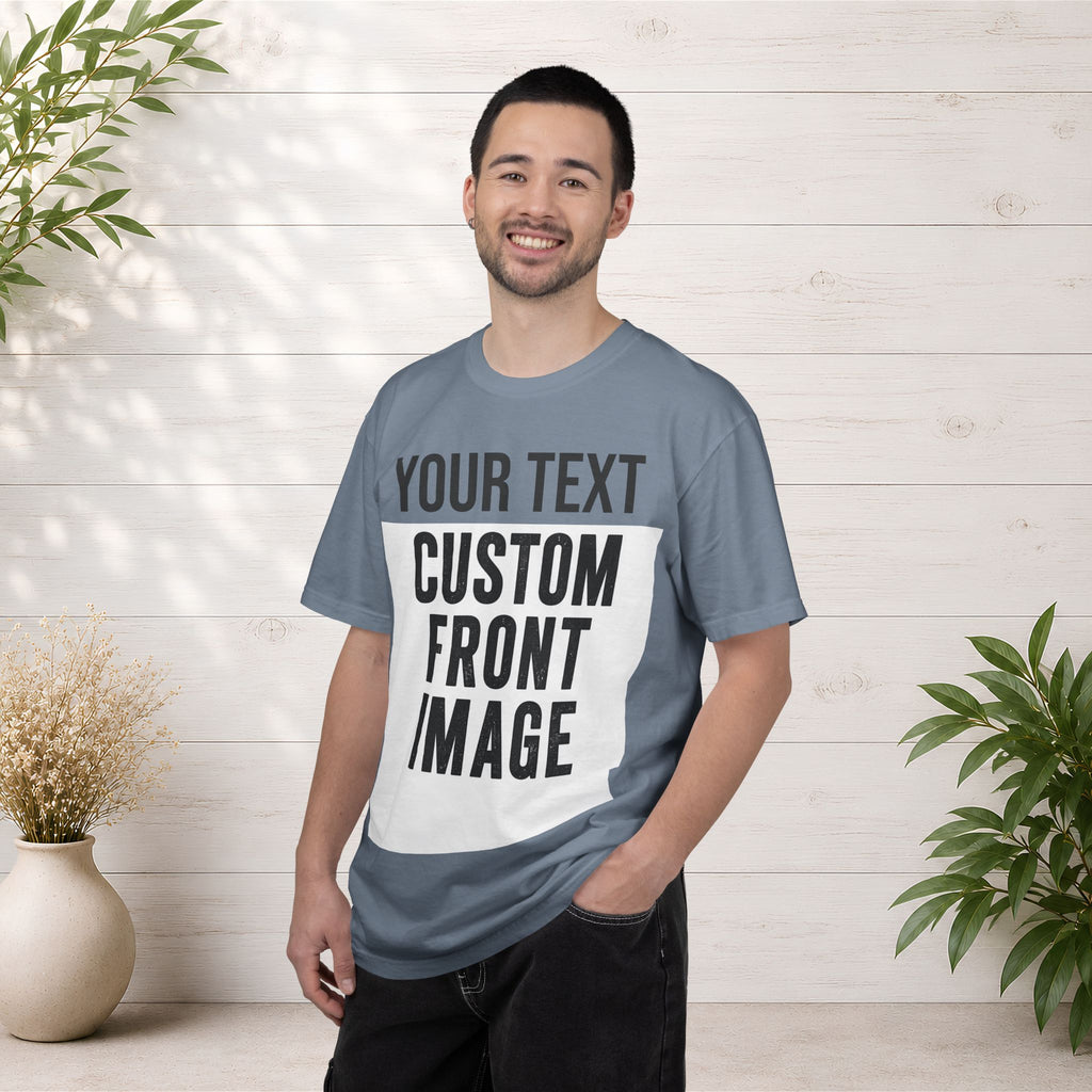 Custom Front Print T-Shirt — Personalized Text & Image Tee