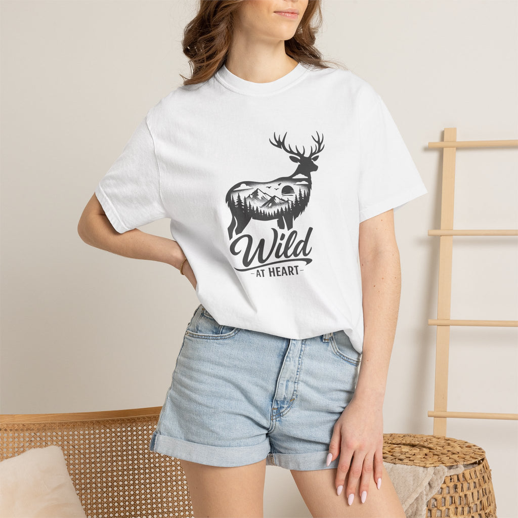 Wild at Heart Deer T-Shirt — Rustic Outdoors Graphic Tee