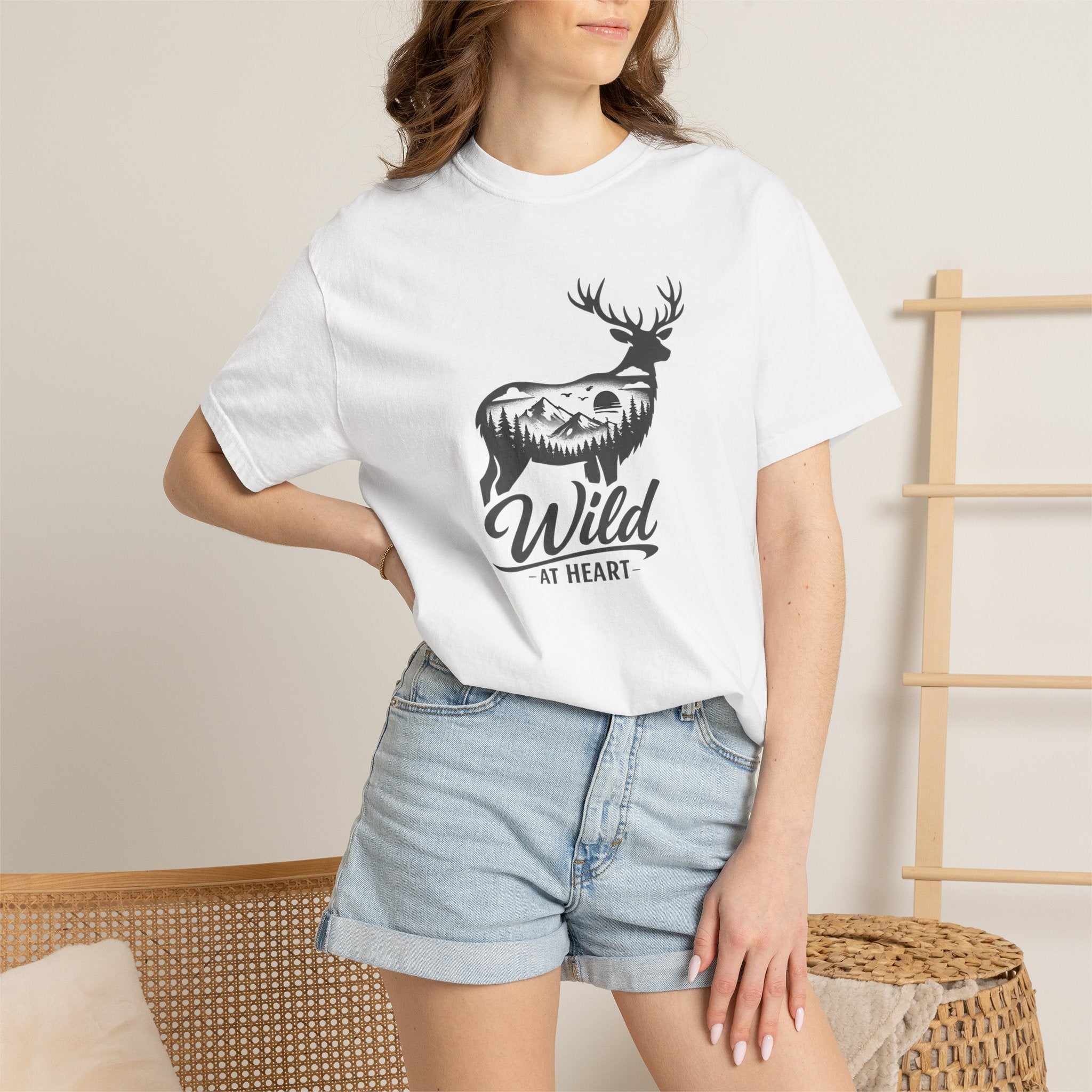 Wild at Heart Deer T-Shirt — Rustic Outdoors Graphic Tee