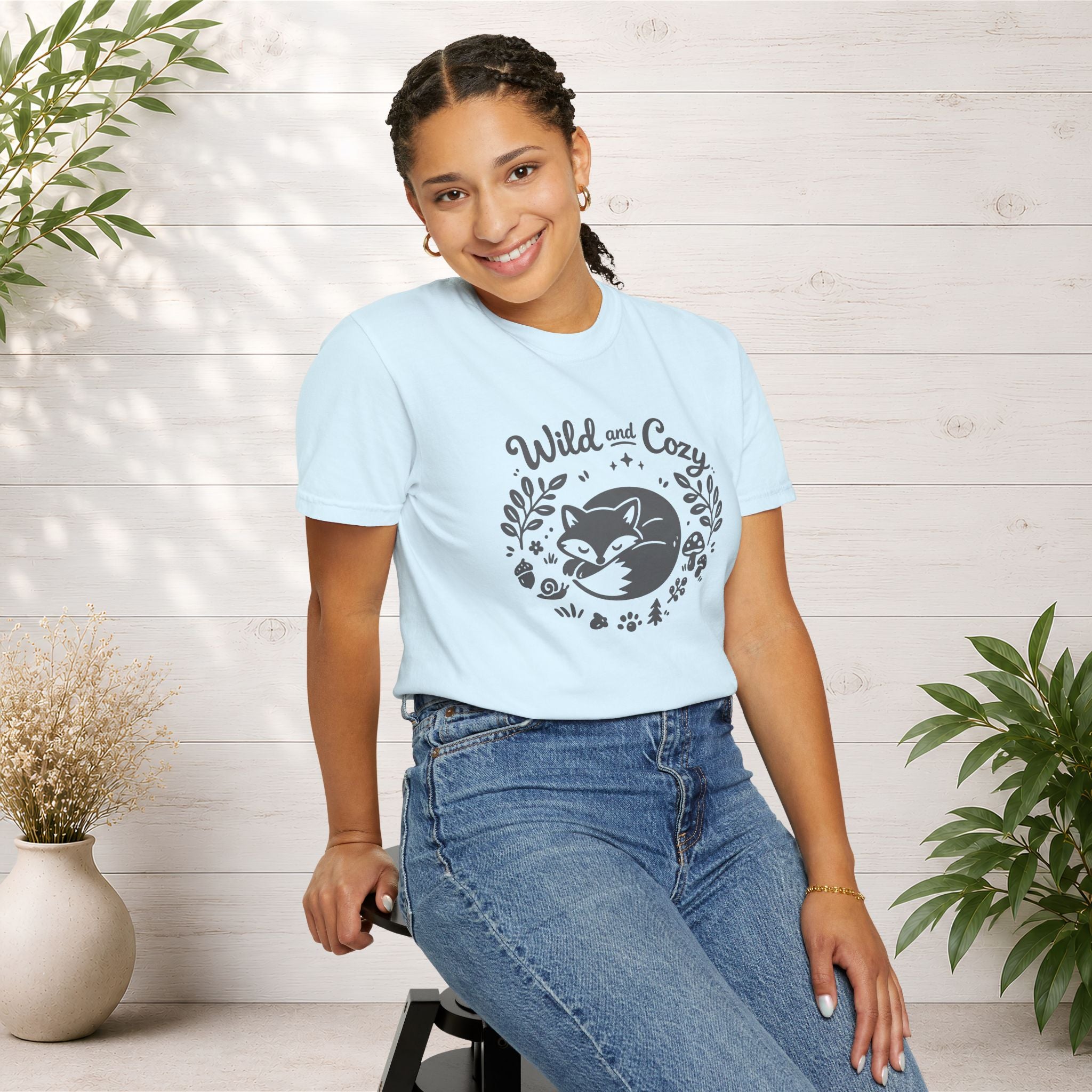 "Wild and Cozy" Fox Graphic T-Shirt