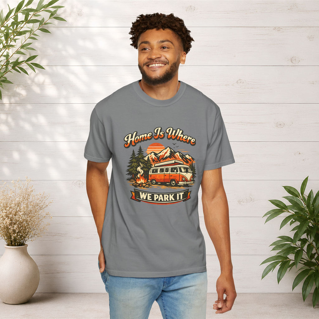 "Home Is Where We Park It" Camper Van Graphic Tee