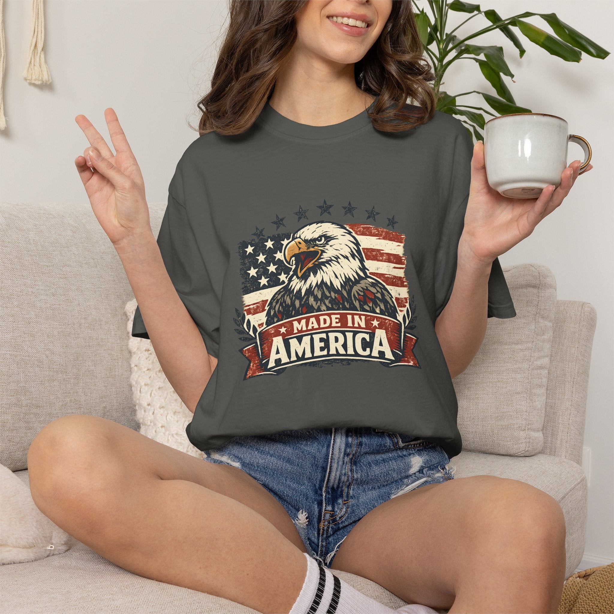 Made in America Eagle T-Shirt — Patriotic USA Flag Graphic Tee