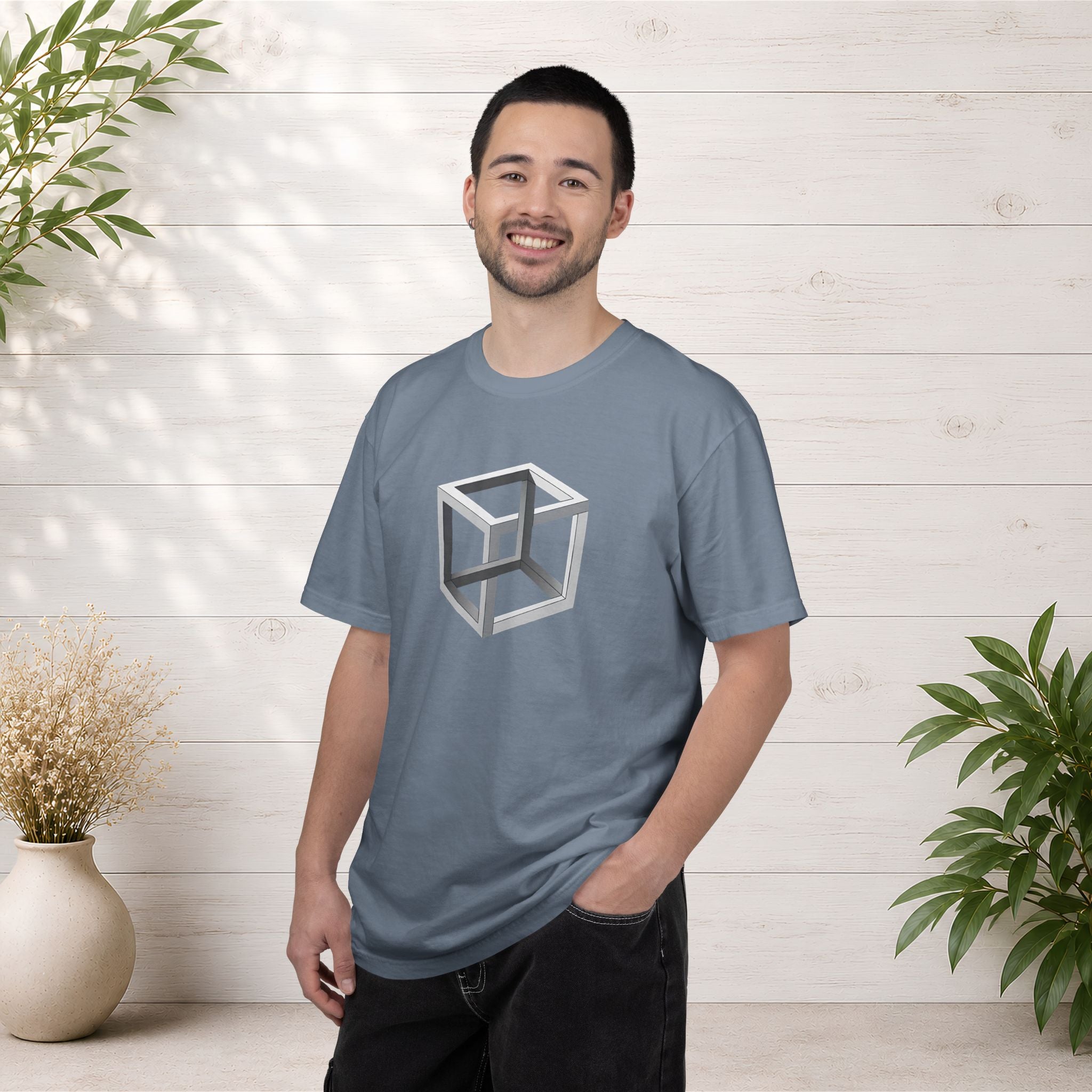 Optical Illusion Cube Depth T-Shirt