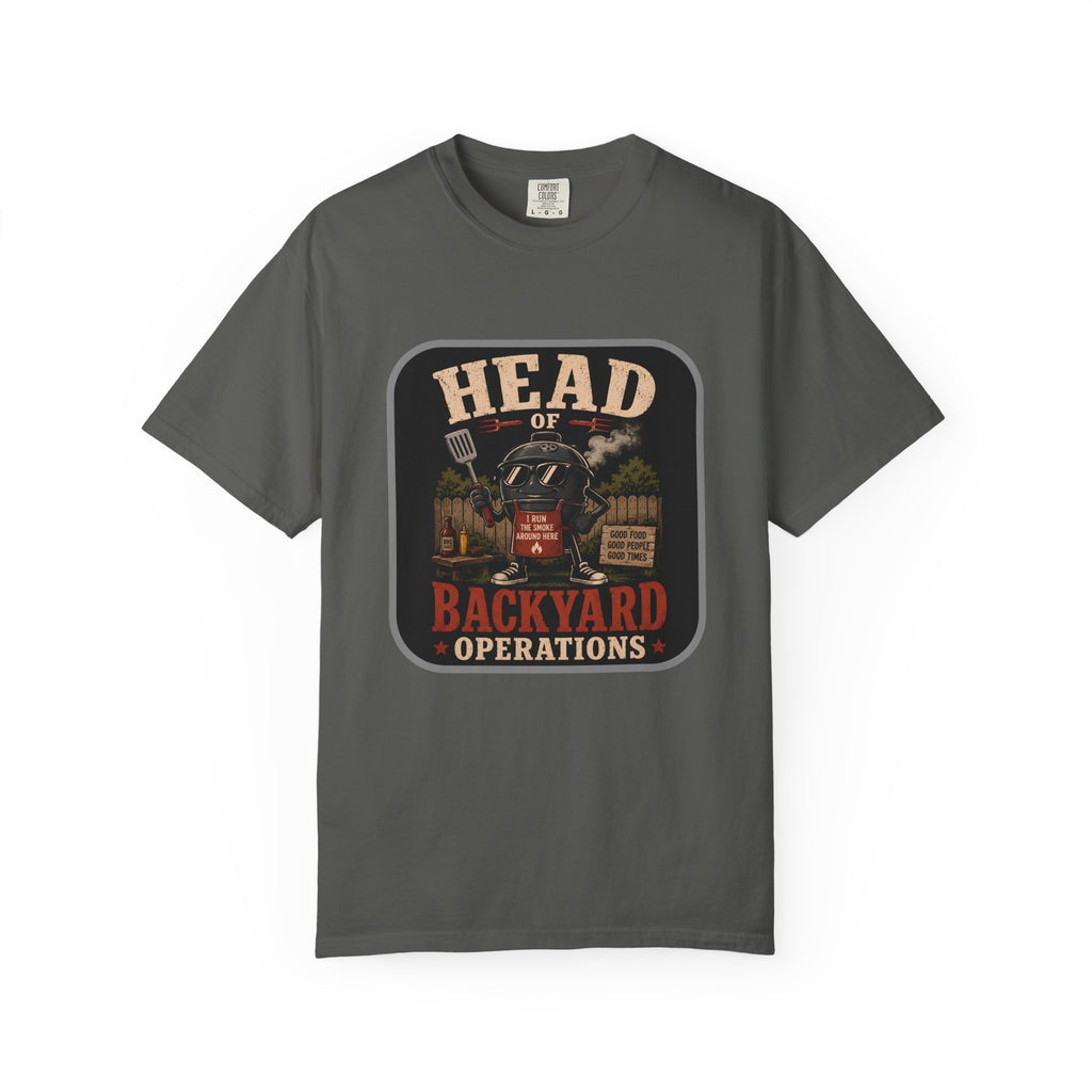 Head of Backyard Operations T-Shirt | BBQ Grill Vintage Graphic