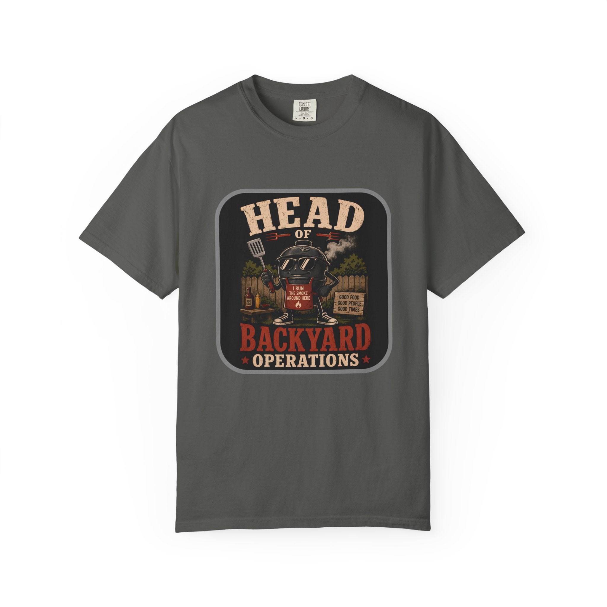 Head of Backyard Operations T-Shirt | BBQ Grill Vintage Graphic
