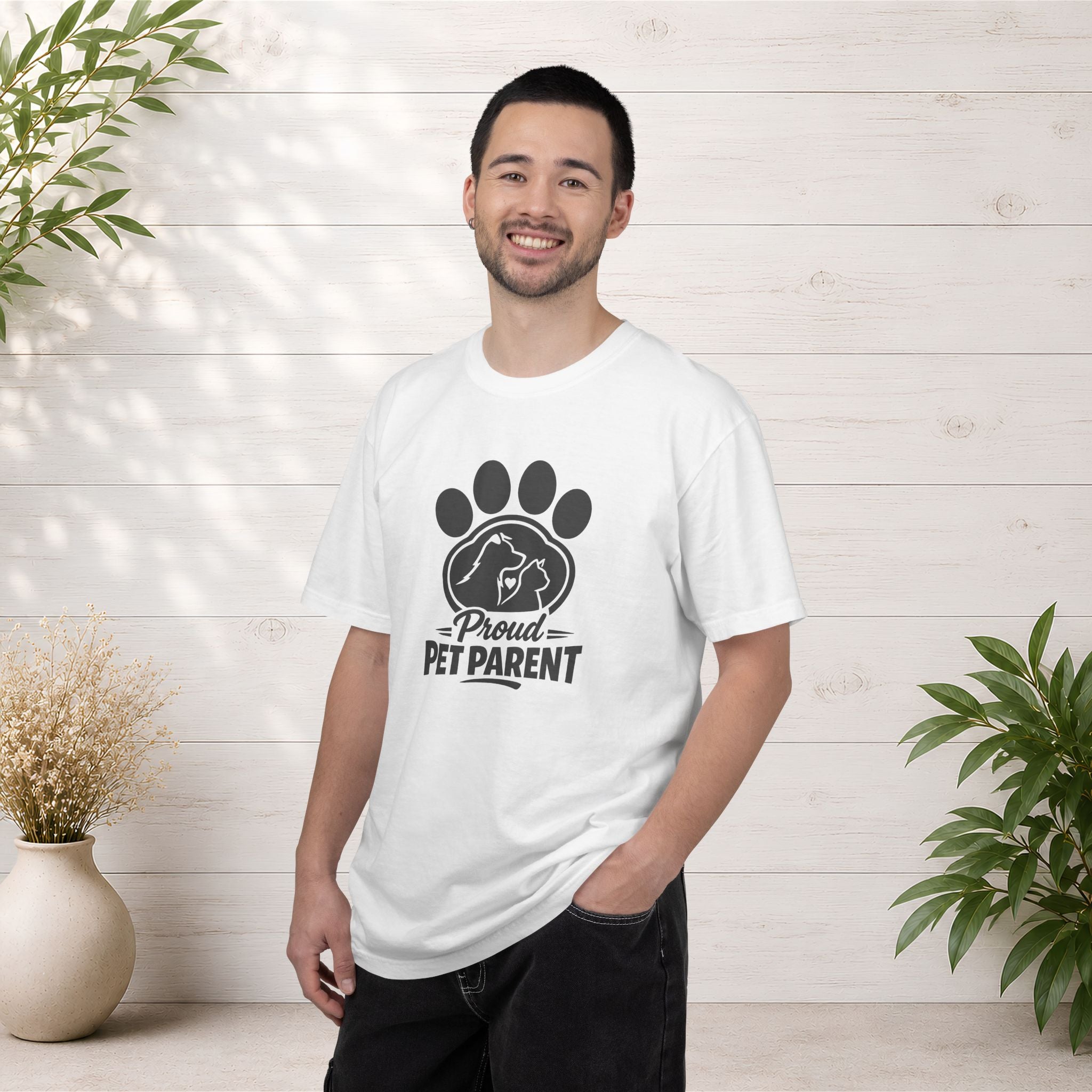 Proud Pet Parent T-Shirt — Paw Print Dog & Cat Shirt for Animal Lovers