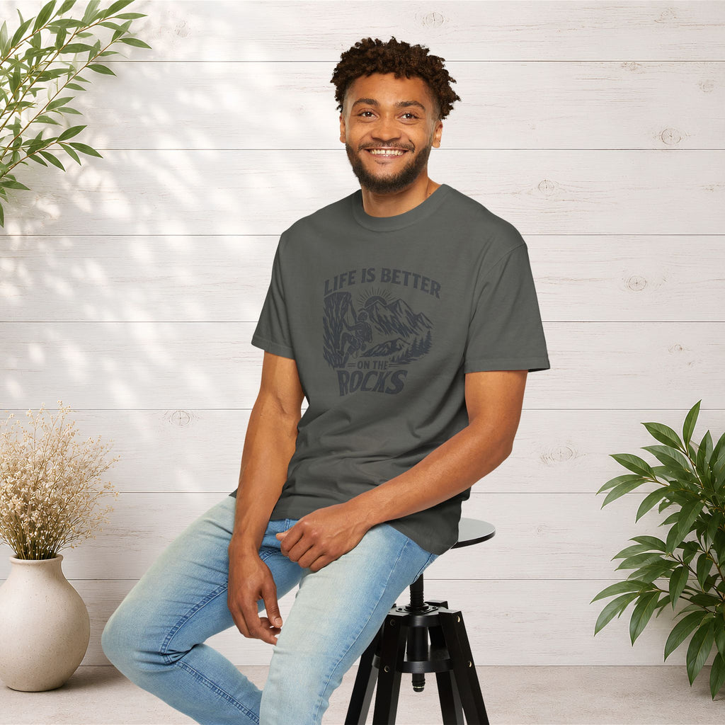 Life Is Better on the Rocks Mountain T-Shirt - Climbing Tee