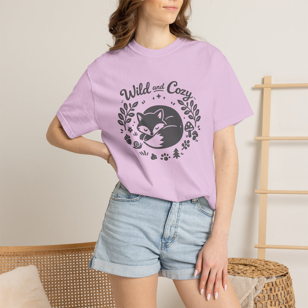 "Wild and Cozy" Fox Graphic T-Shirt