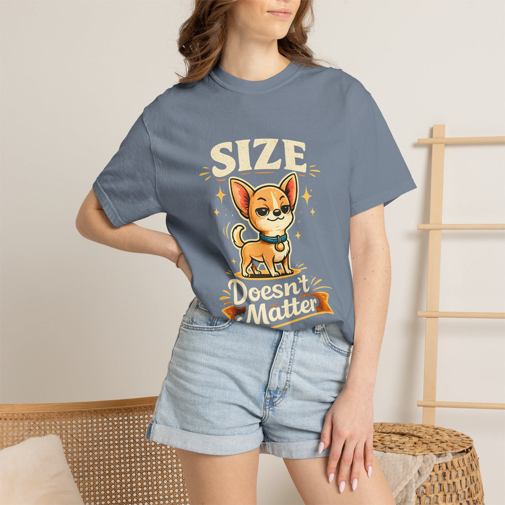 Size Doesnt Matter Chihuahua T-Shirt | Cute Dog Graphic Tee