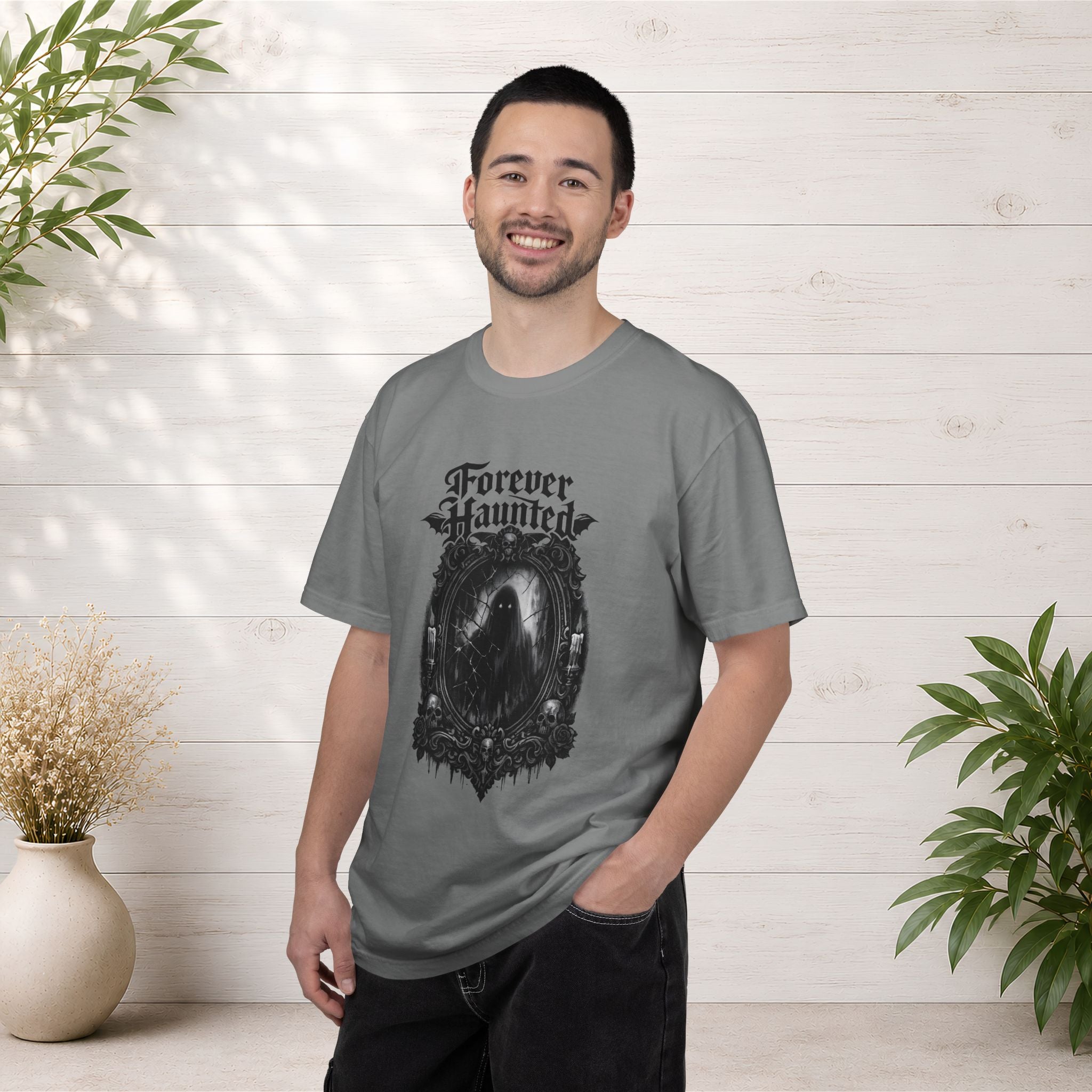 Forever Haunted T-Shirt — Gothic Ghost Graphic Tee