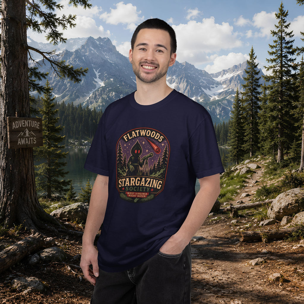 Flatwoods Stargazing Society T‑Shirt — Night Sky Adventure Tee
