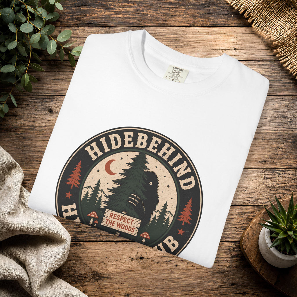 Hidebehind Hiking Club T-Shirt — Vintage Cryptid Outdoors Tee