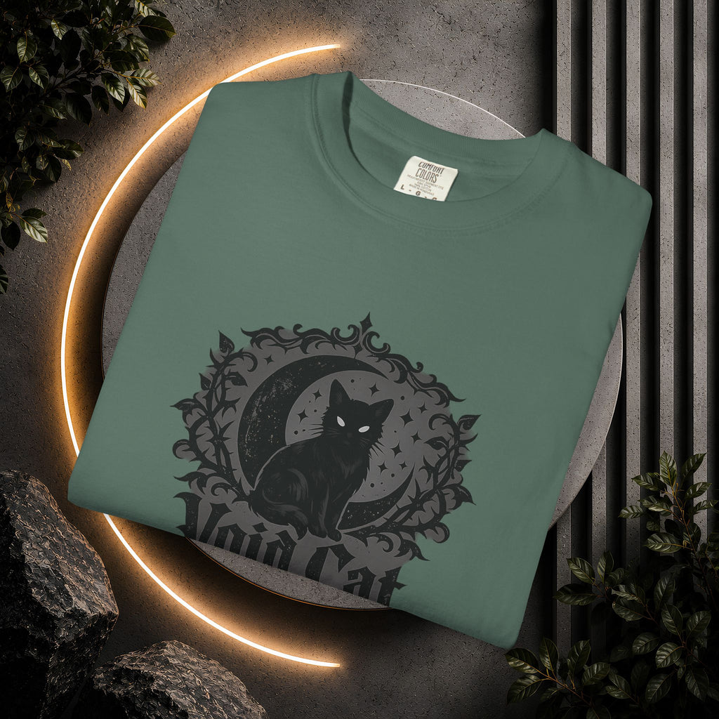 Void Cat T-Shirt — Gothic Black Cat Graphic Tee