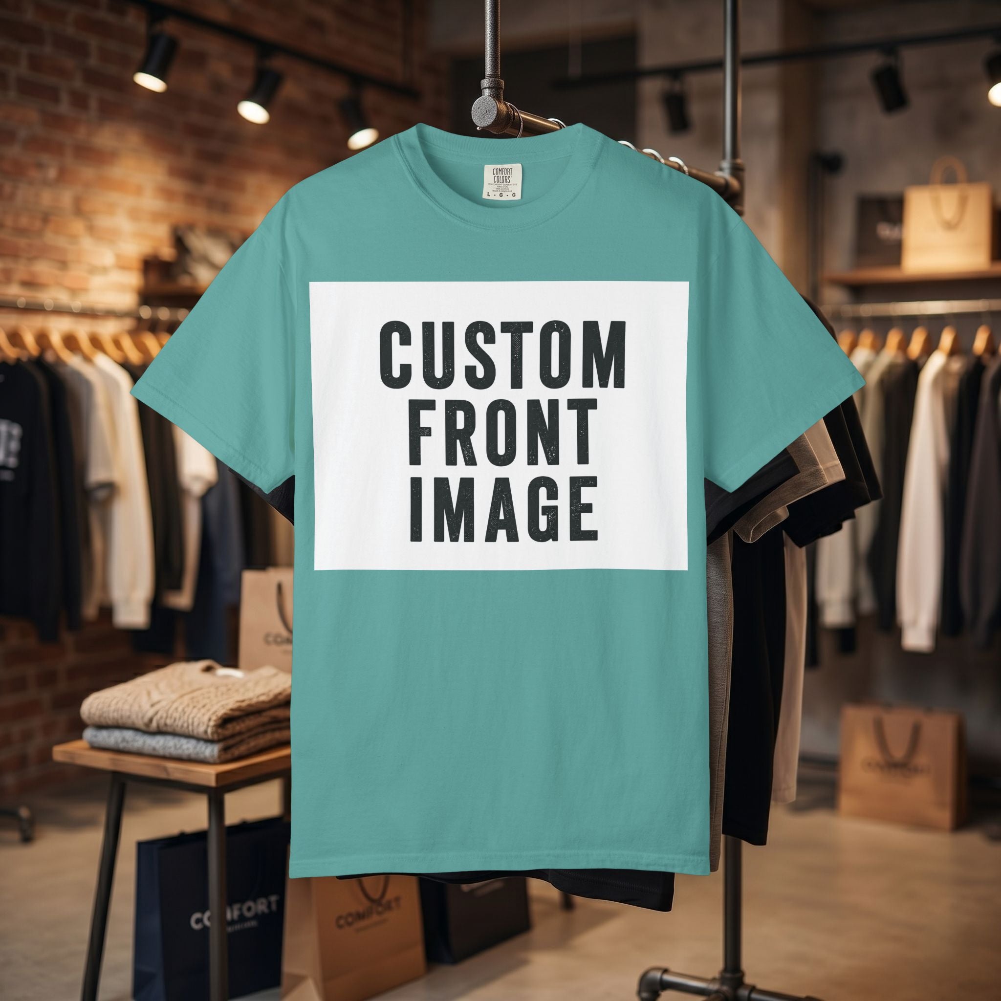 Custom Landscape Image Front T-Shirt - Add Your Own Image