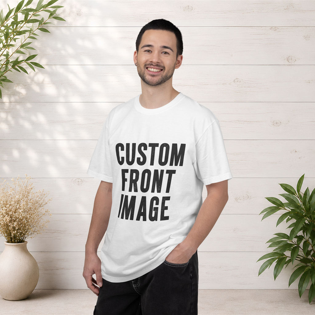 Custom Square Image Front T-Shirt - Add Your Own Image