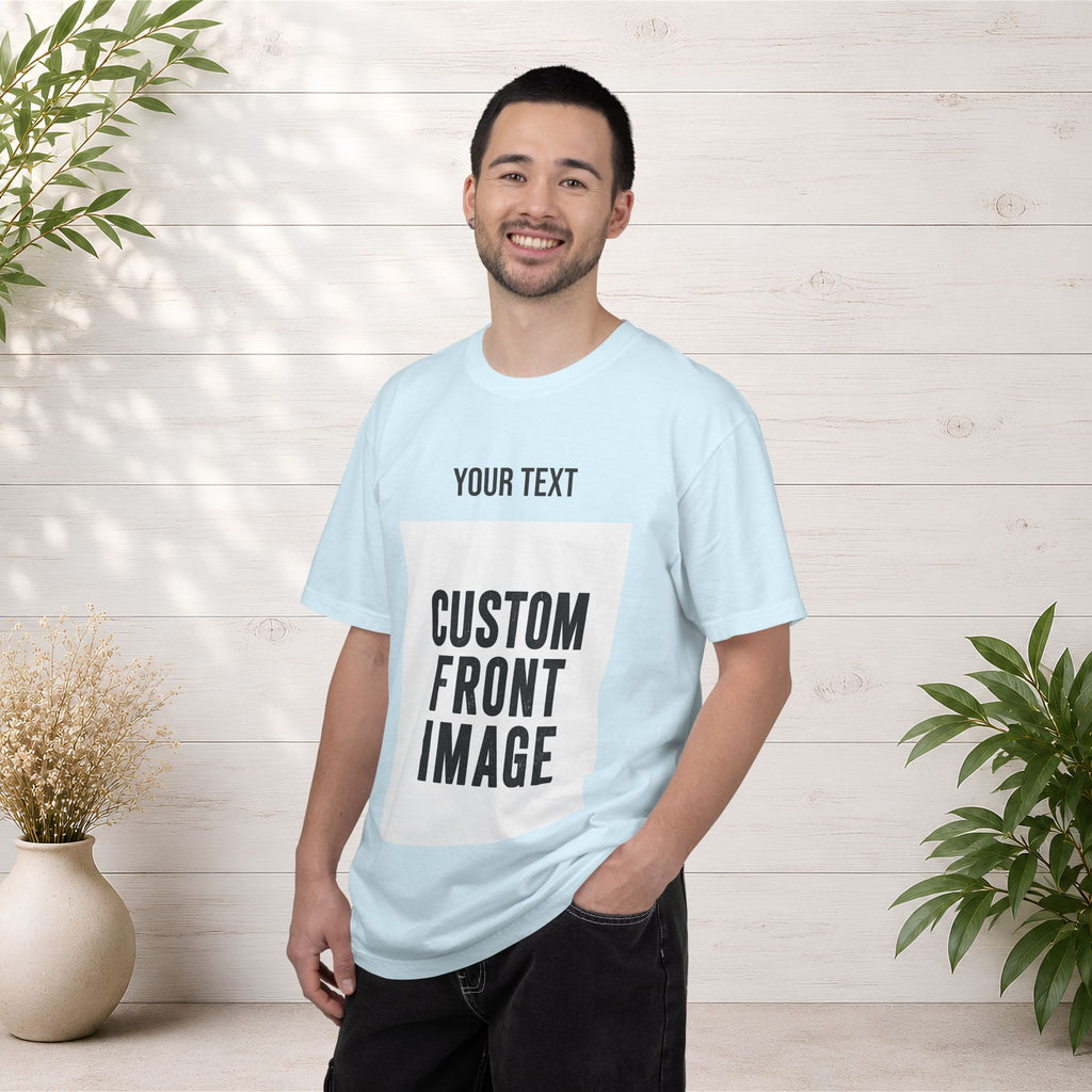 Custom Front Portrait Print T-Shirt — Personalized Text & Image Tee