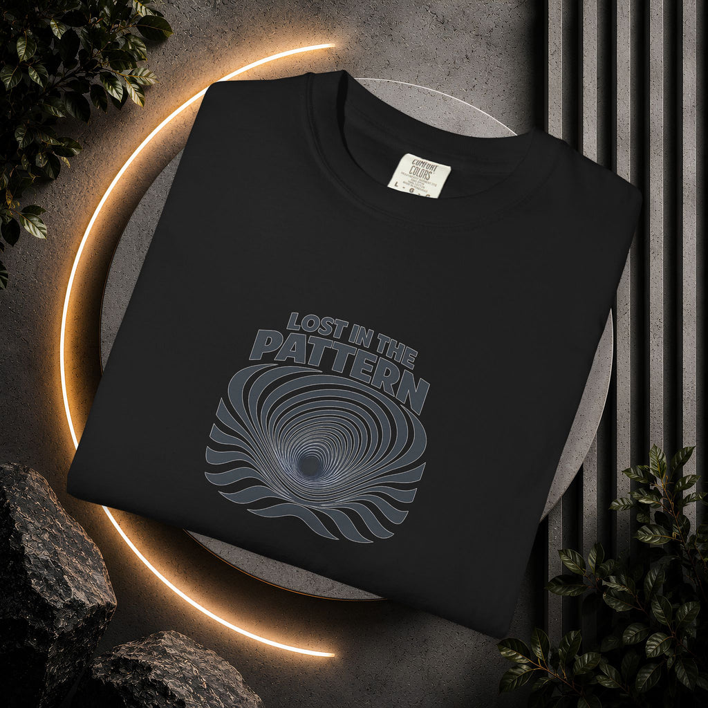 Lost in the Pattern T‑Shirt — Optical Illusion Graphic Tee