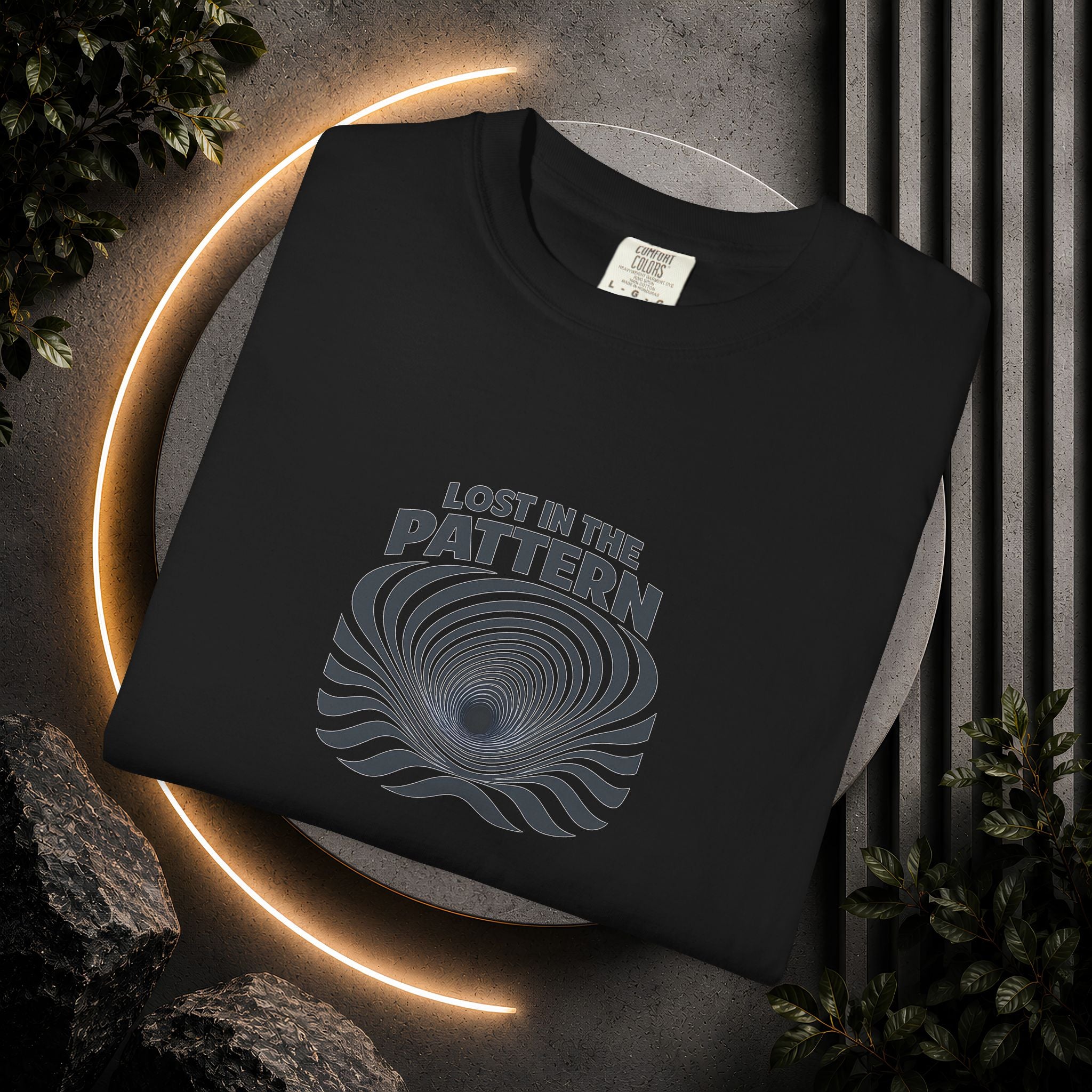 Lost in the Pattern T‑Shirt — Optical Illusion Graphic Tee