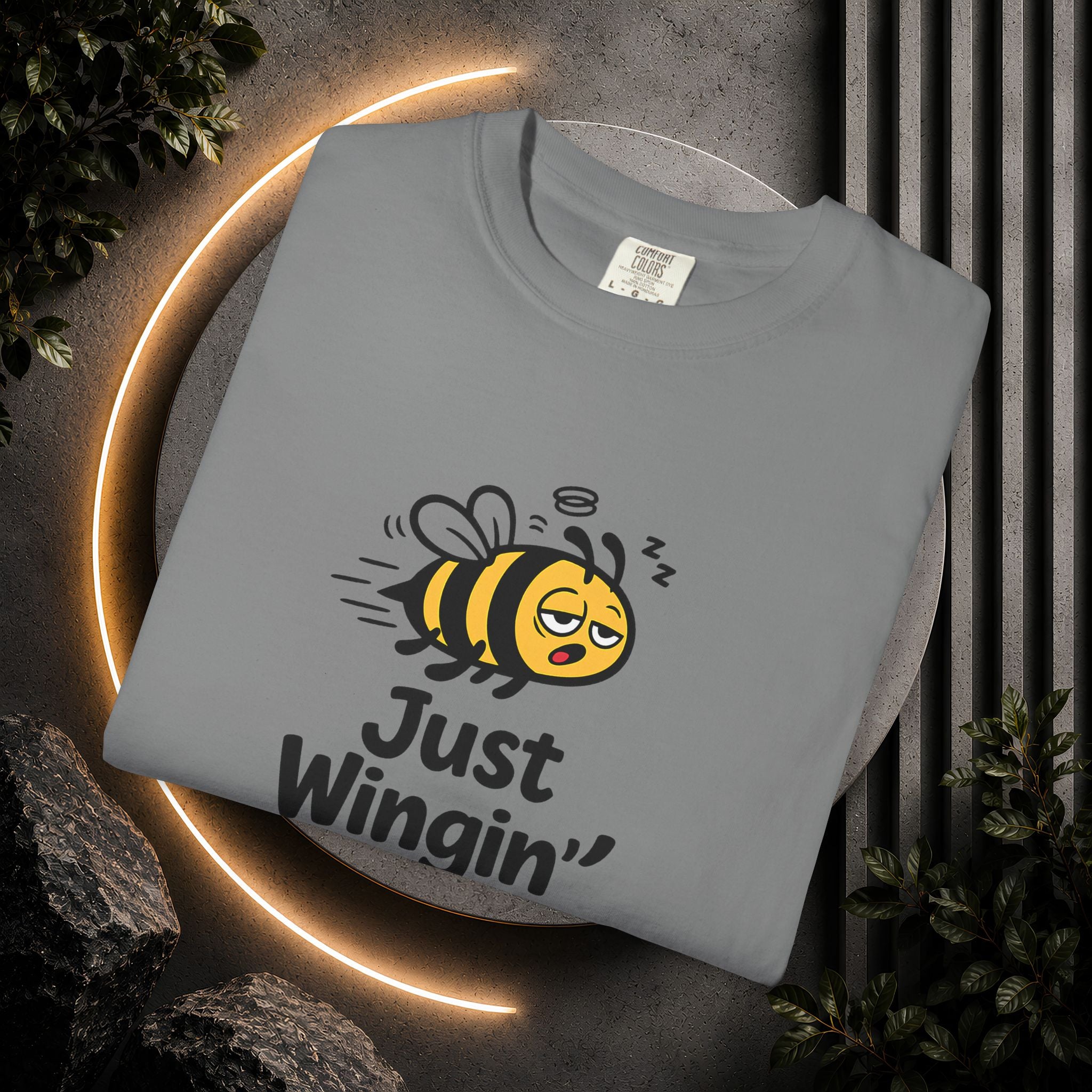 Just Wingin' It Bee T-Shirt — Funny Bee Graphic Tee