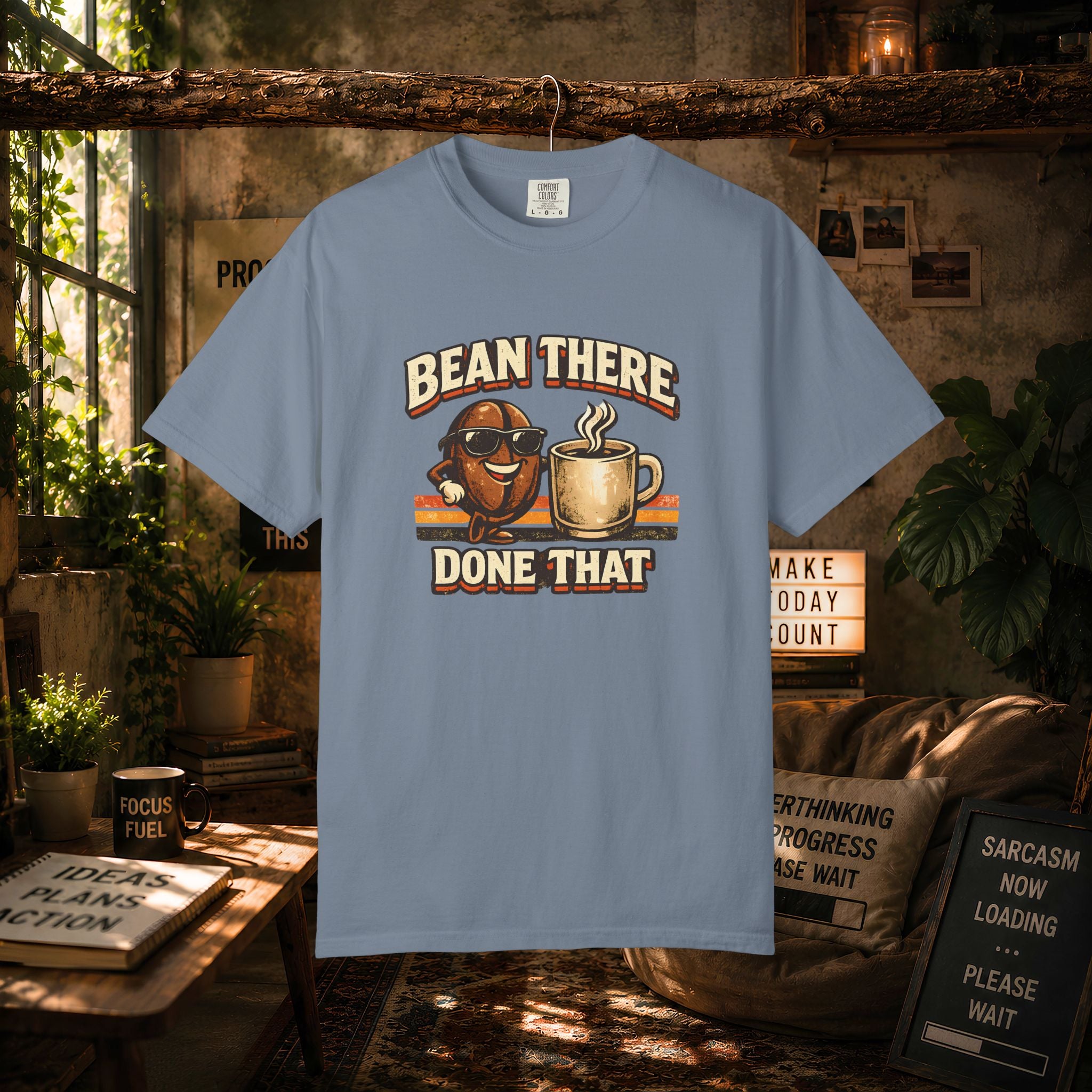 Coffee T-Shirt — "Bean There Done That" Retro Coffee Shirt
