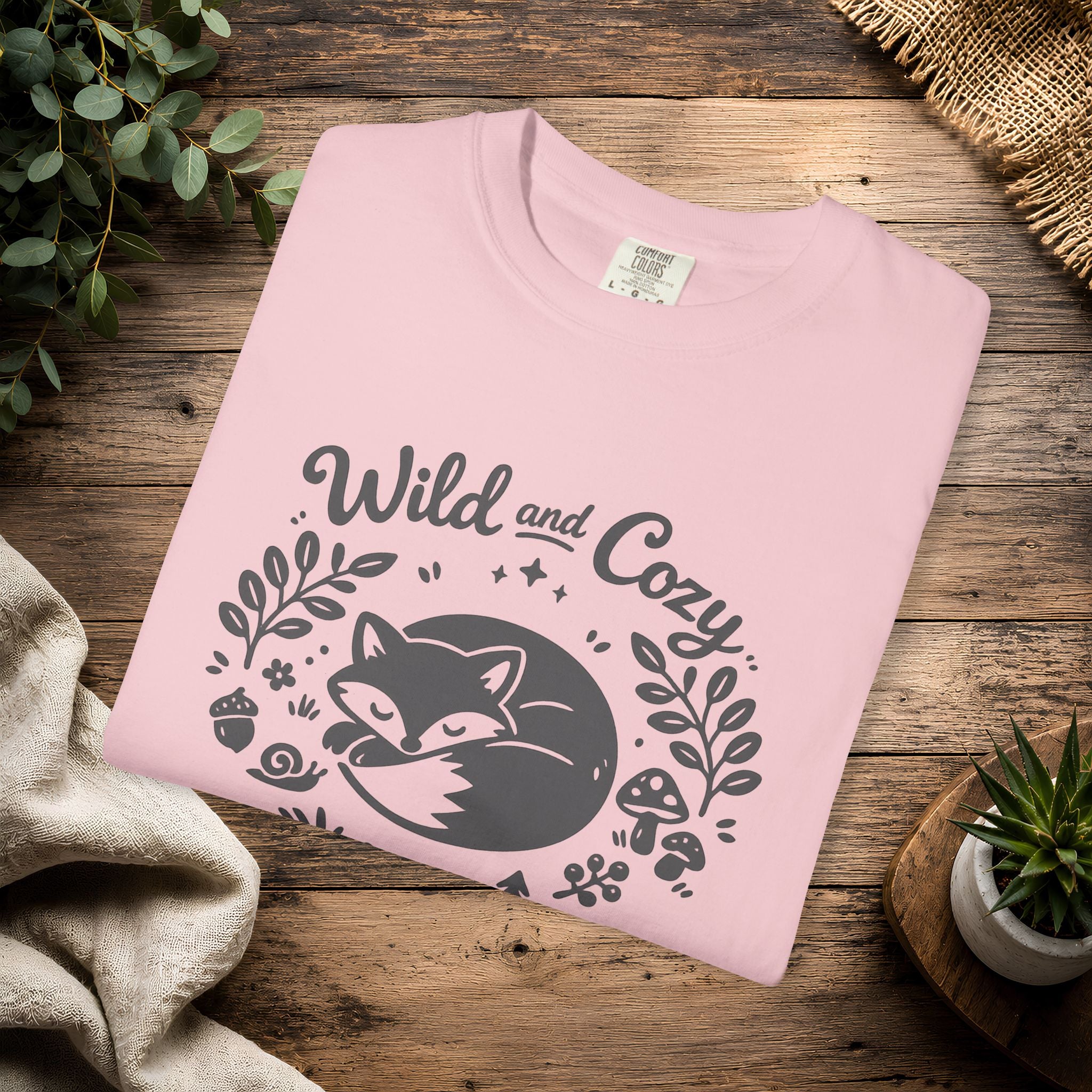 "Wild and Cozy" Fox Graphic T-Shirt