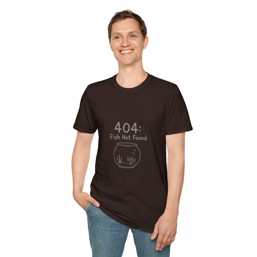 404 Fish Not Found T-Shirt | Funny Fish Bowl Graphic Tee