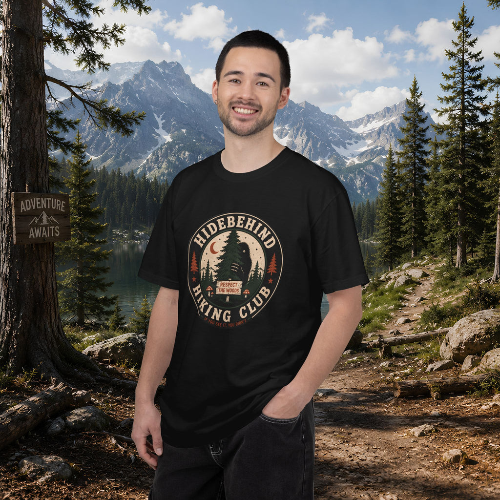 Hidebehind Hiking Club T-Shirt — Vintage Cryptid Outdoors Tee