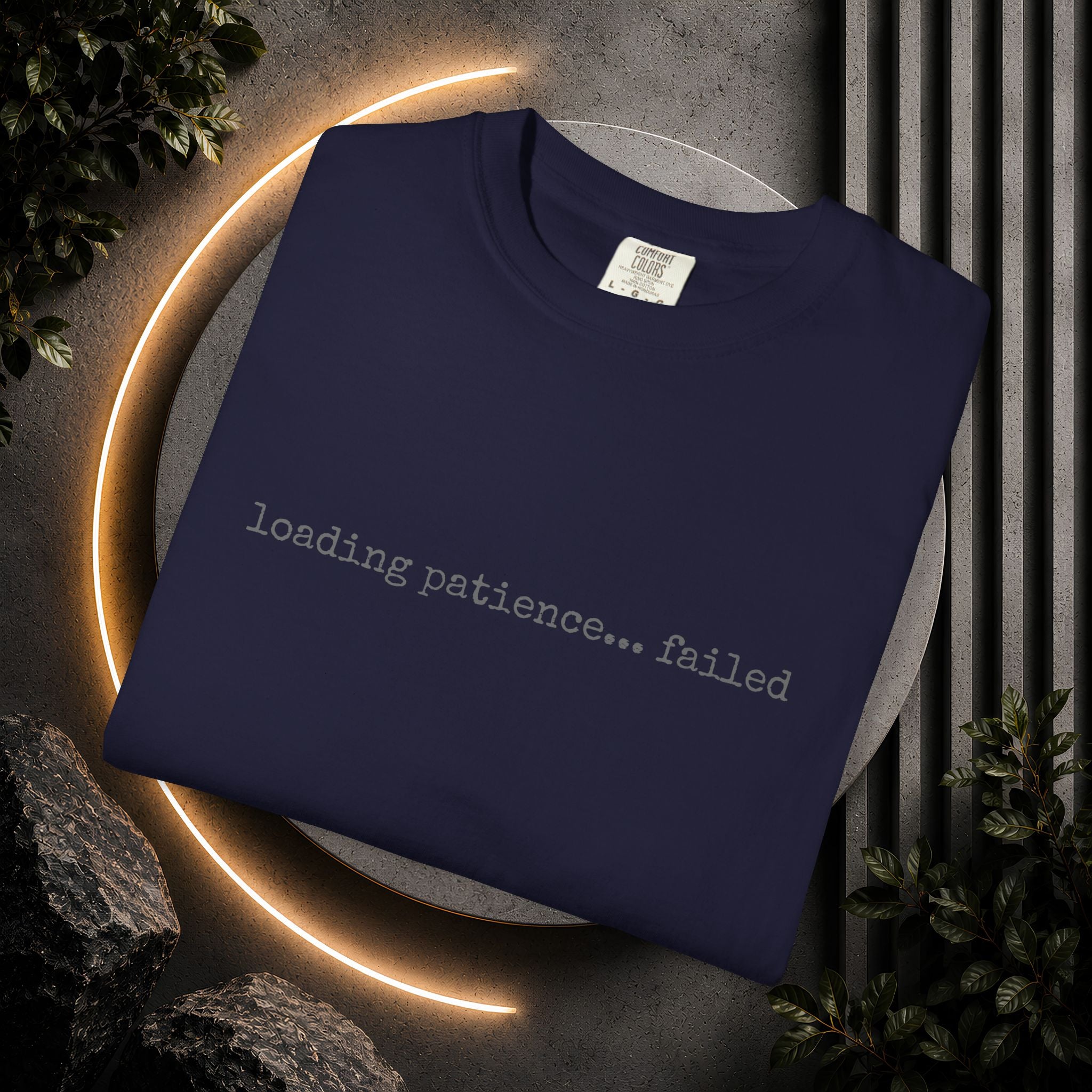 loading patience... failed T-Shirt | Minimalist Text Tee