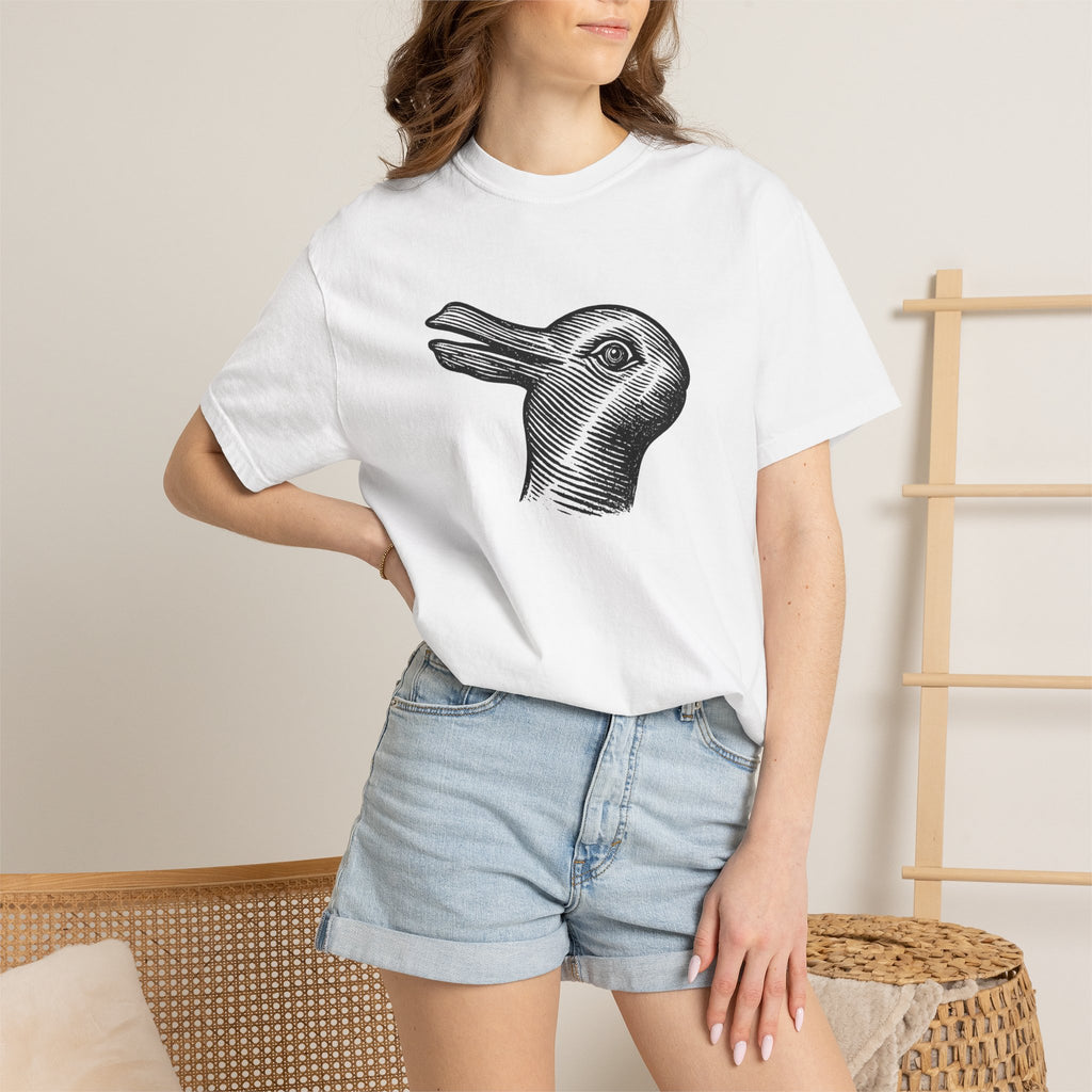 Vintage Optical Illusion Rabbit-Duck T-Shirt