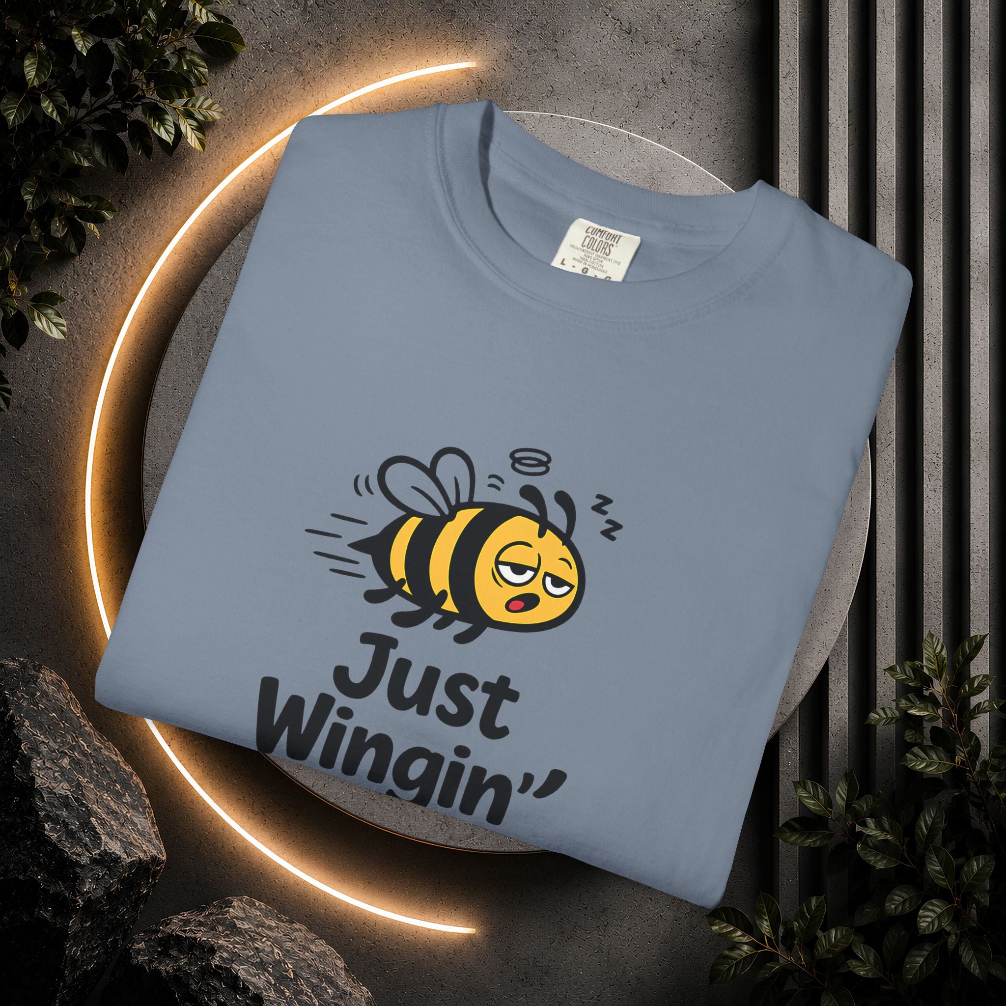 Just Wingin' It Bee T-Shirt — Funny Bee Graphic Tee