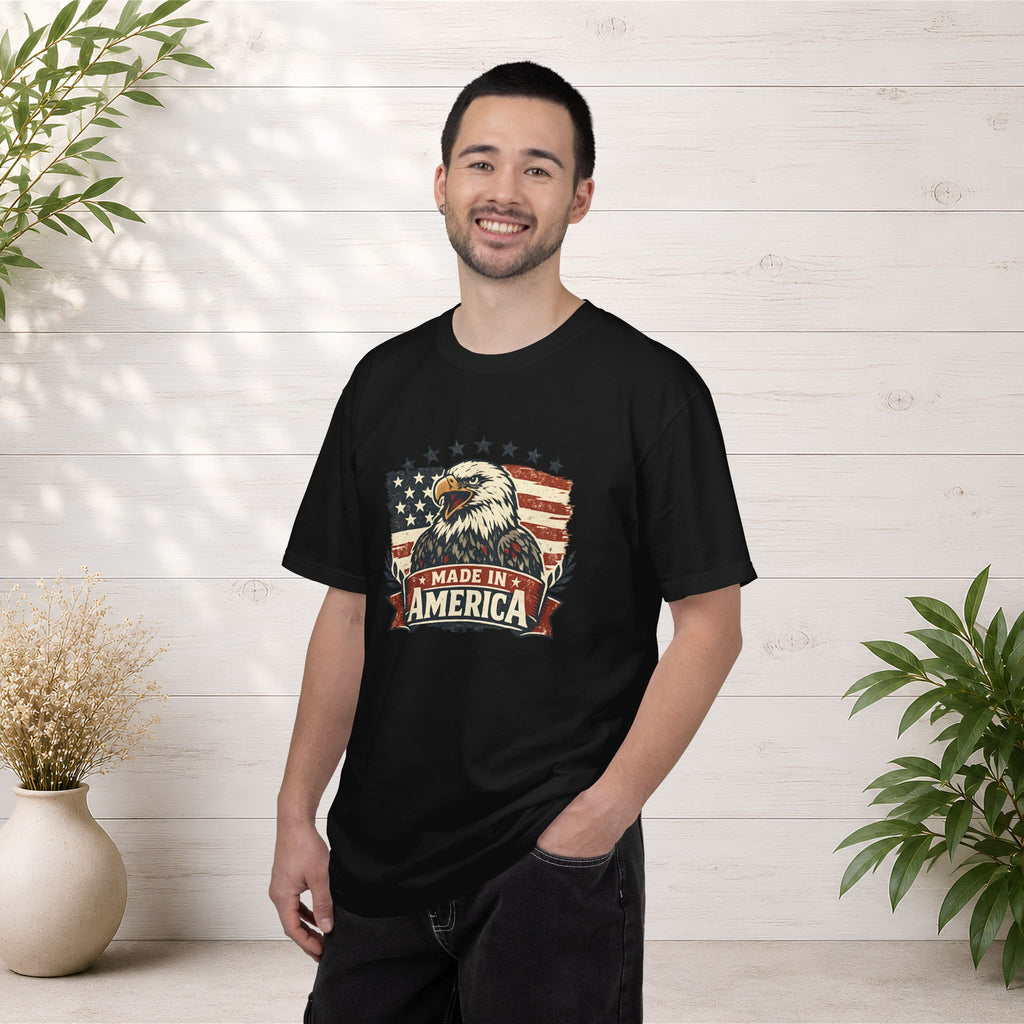 Made in America Eagle T-Shirt — Patriotic USA Flag Graphic Tee