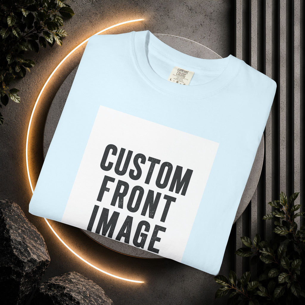 Custom Portrait Small Image Front T-Shirt - Add Your Own Image