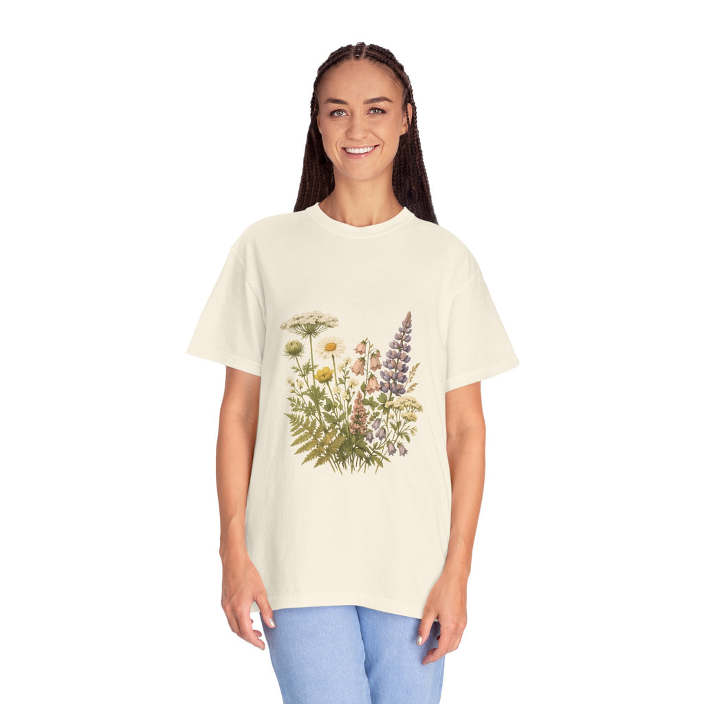 Wildflower Bouquet T-shirt | Botanical Meadow Floral Print