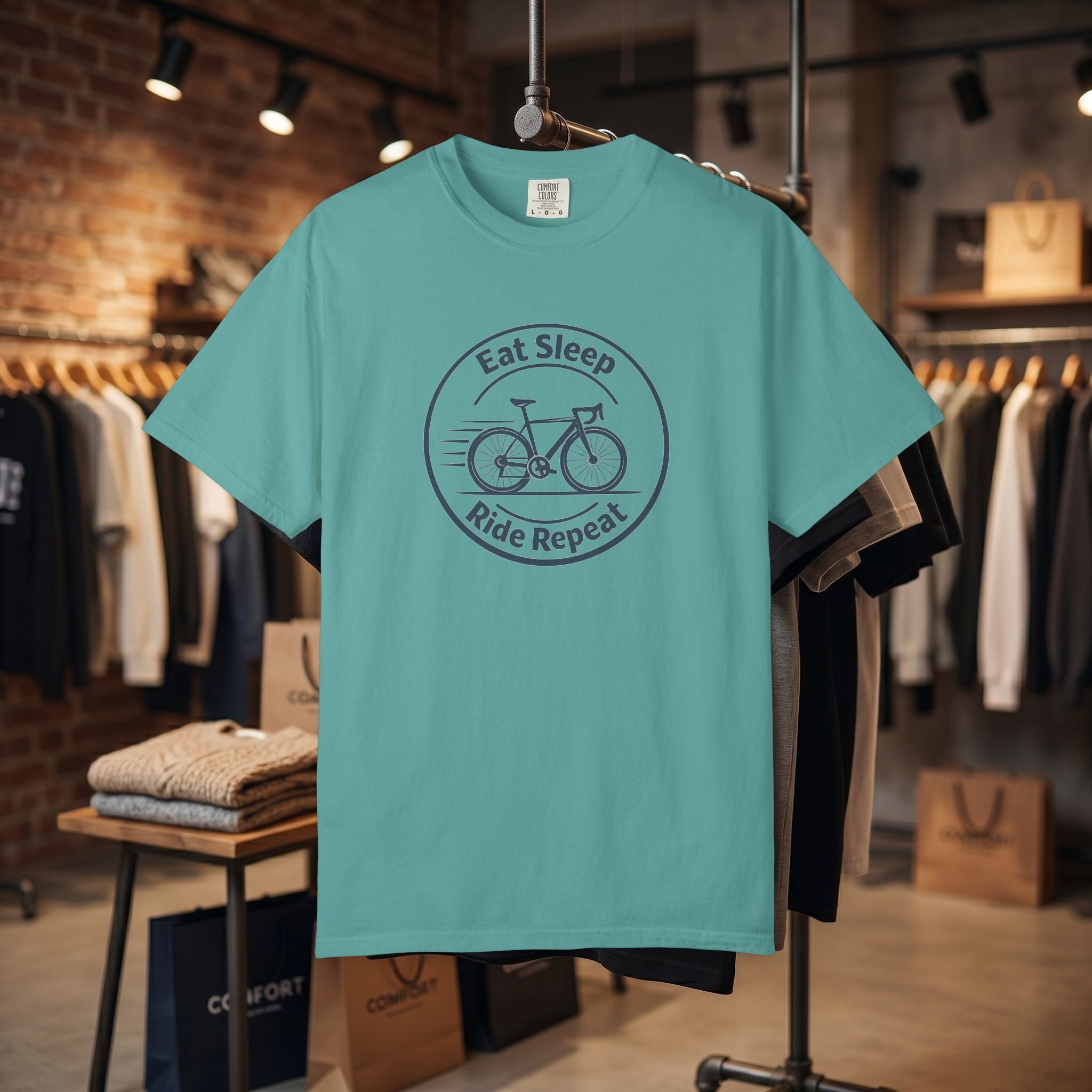 Cycling Tee — "Eat Sleep Ride Repeat" Bike Shirt