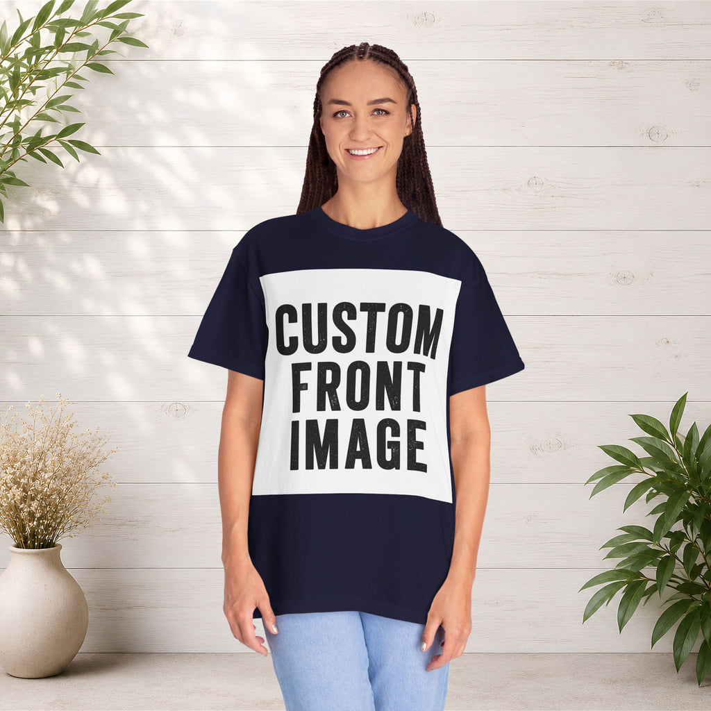 Custom Square Image Front T-Shirt - Add Your Own Image