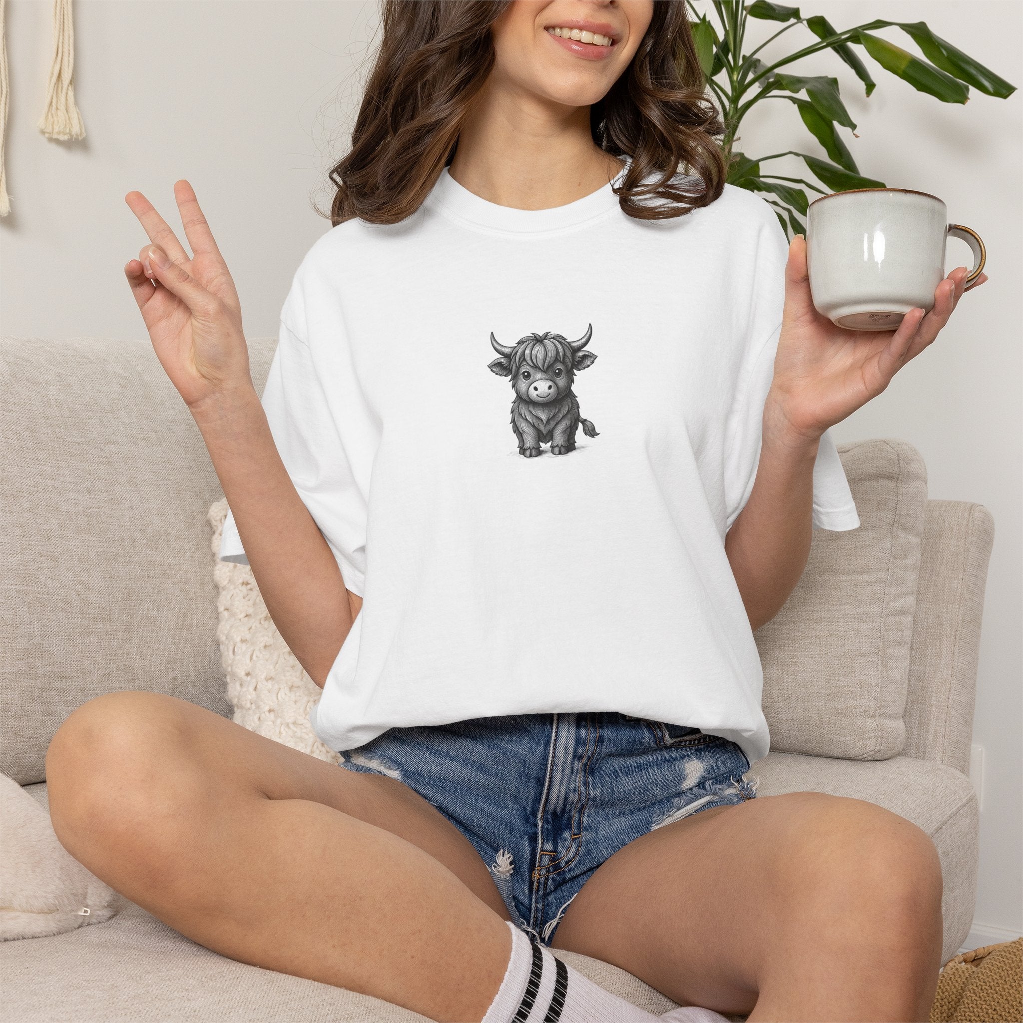 Highland Calf T-Shirt — Cute Scottish Highland Cow Graphic Tee