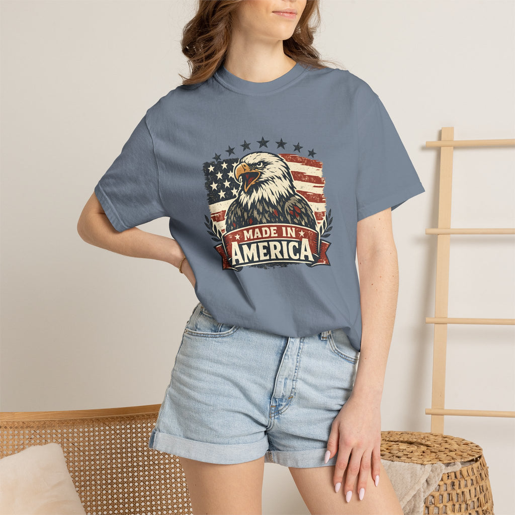 Made in America Eagle T-Shirt — Patriotic USA Flag Graphic Tee