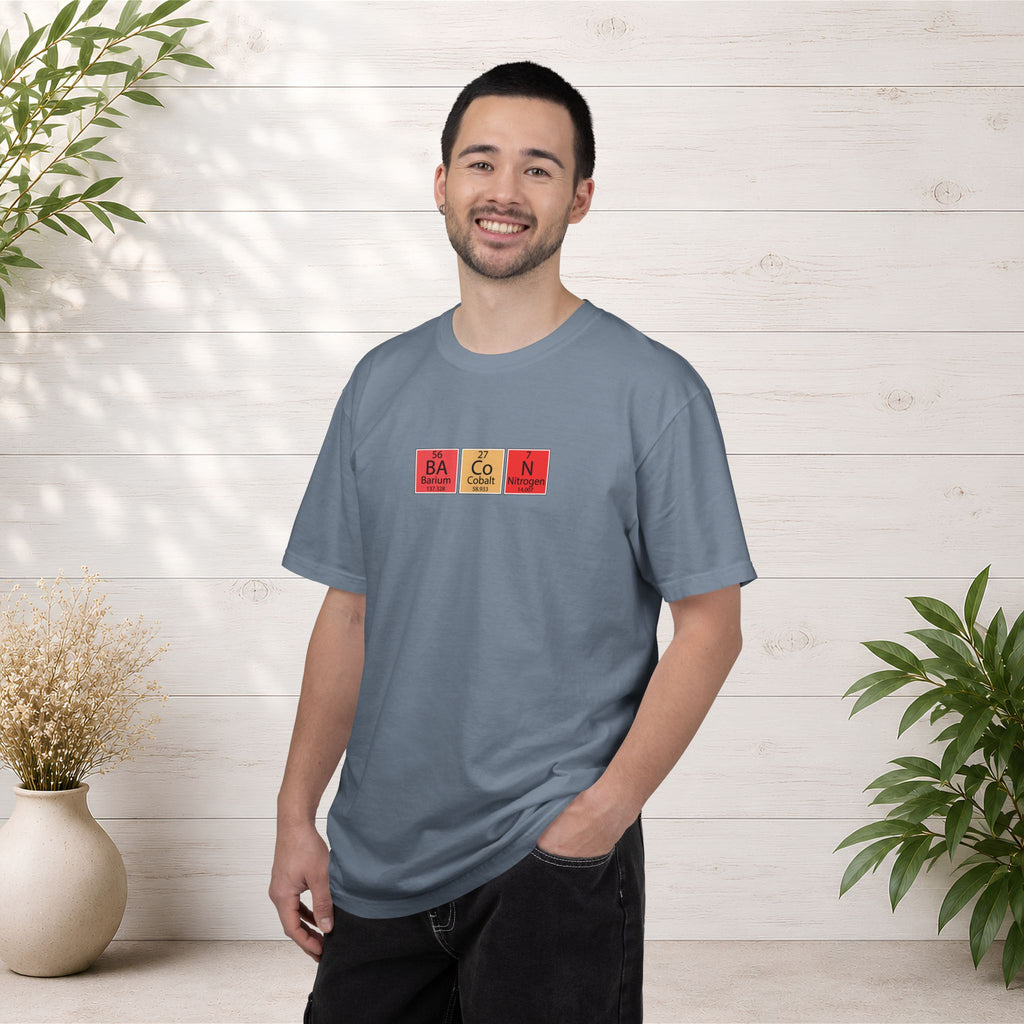Bacon Chemistry T-Shirt — Periodic Table Style Food Graphic Tee